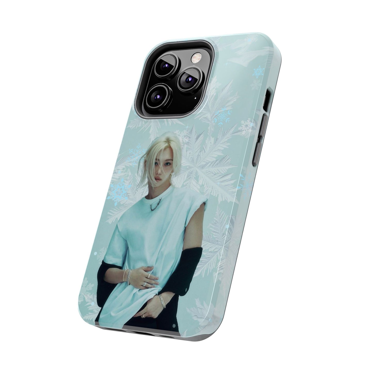 Lee Felix Tough Phone Case — Pastel K-Pop Idol Floral Armor