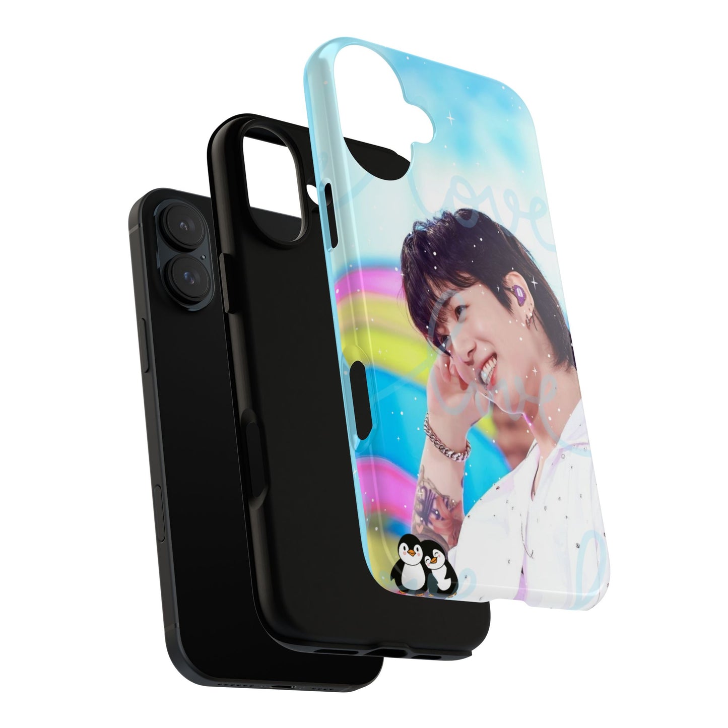 Jungkook Phone Case - Love Rainbow Kpop Design