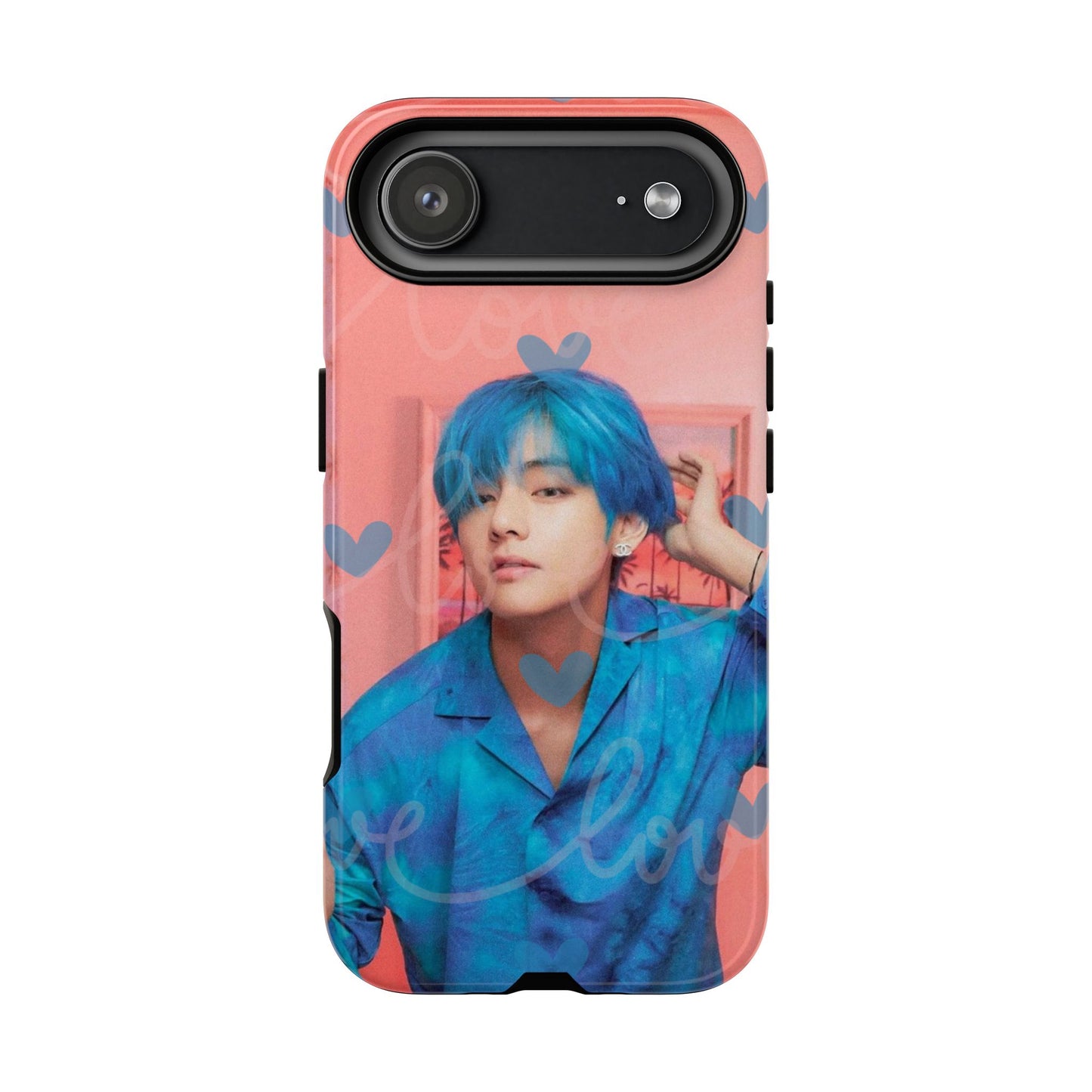 Taehyung Phone Case — Pink Heart/Love Kpop Design