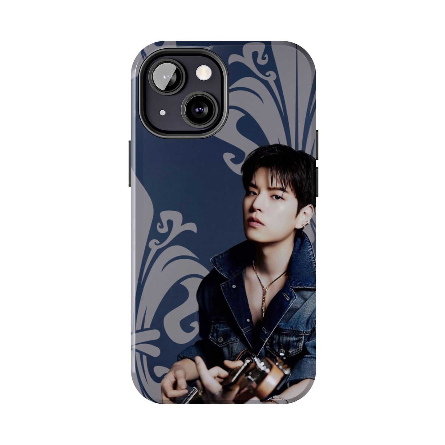 Kim Seungmin Tough Phone Case — Vintage Floral Portrait Design