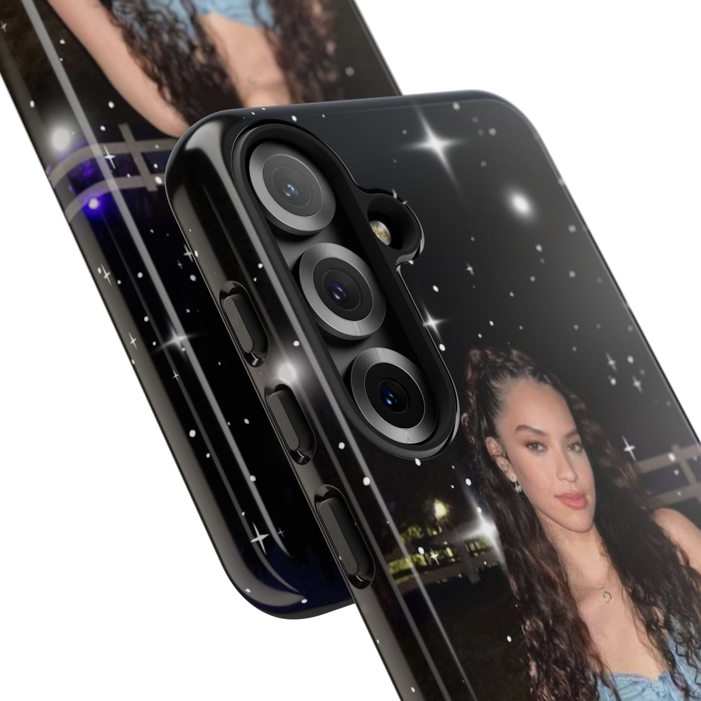 Daniela Phone Case — Glam Night Photo Sparkle Design