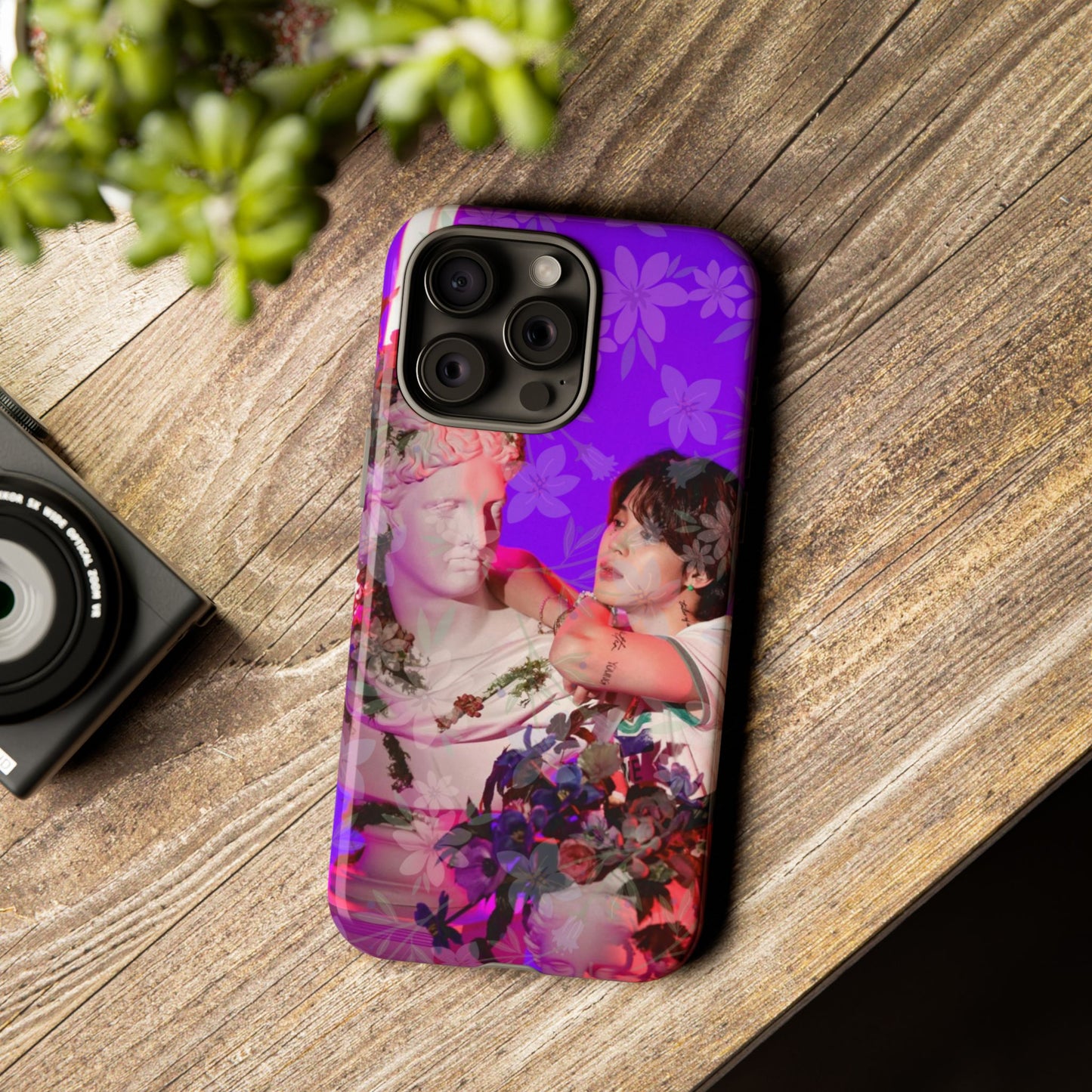 Park Jimin Phone Case — Retro Floral Phone Cover