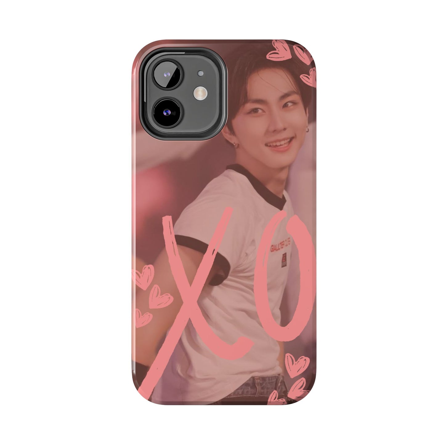 Romantic Jungwon Phone Case featuring 'XO' Design, Cute Gift for Teens, Valentine's Day, Durable Protection, Fashion Accessory, Love Themed