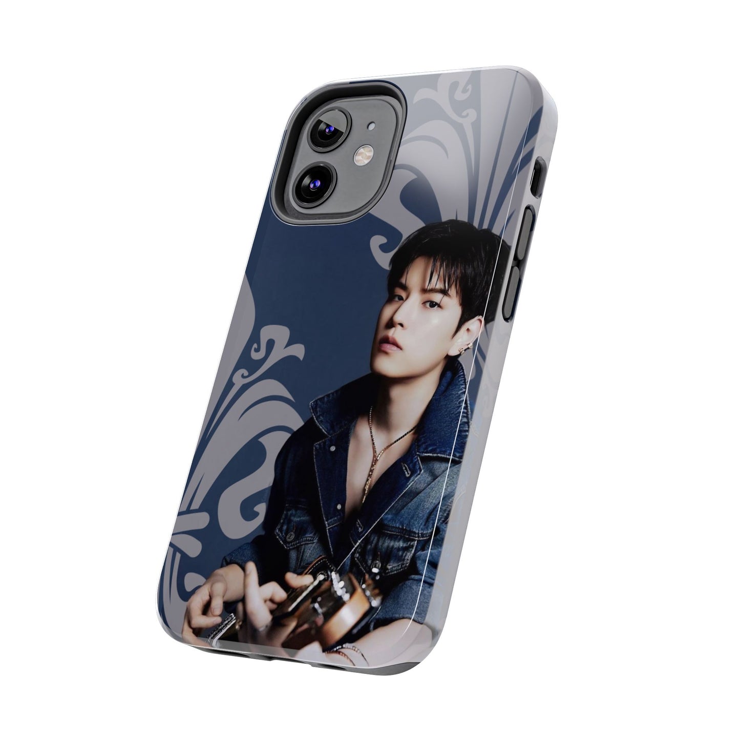 Kim Seungmin Tough Phone Case — Vintage Floral Portrait Design