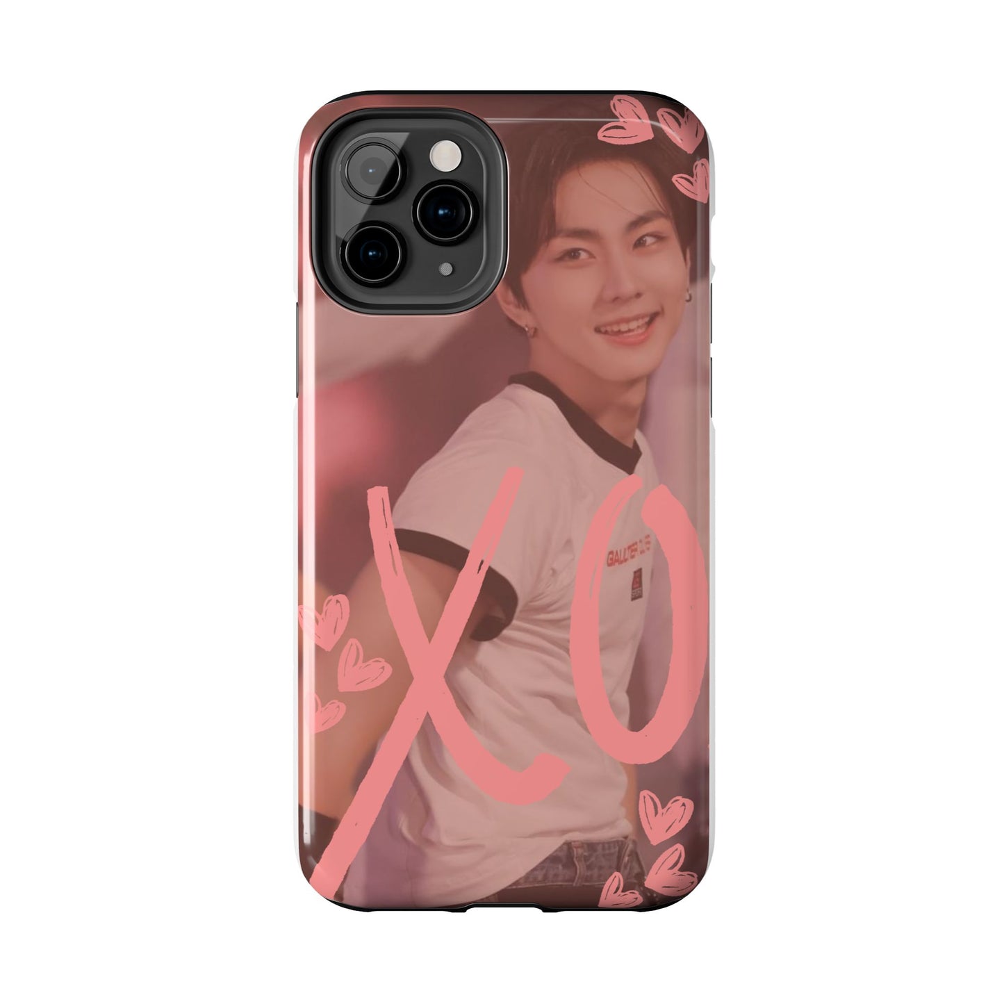 Romantic Jungwon Phone Case featuring 'XO' Design, Cute Gift for Teens, Valentine's Day, Durable Protection, Fashion Accessory, Love Themed