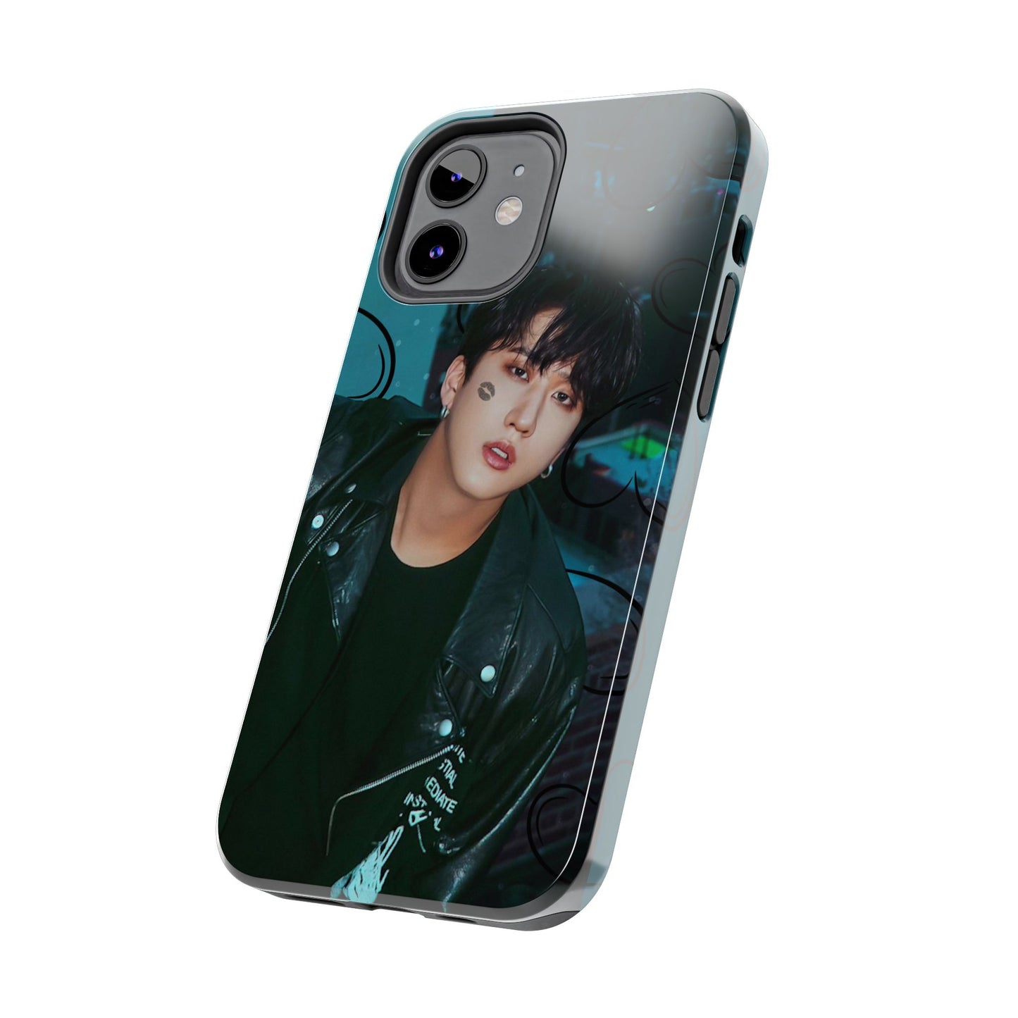 Seo Changbin Tough Phone Case — Moody Teal Portrait Design
