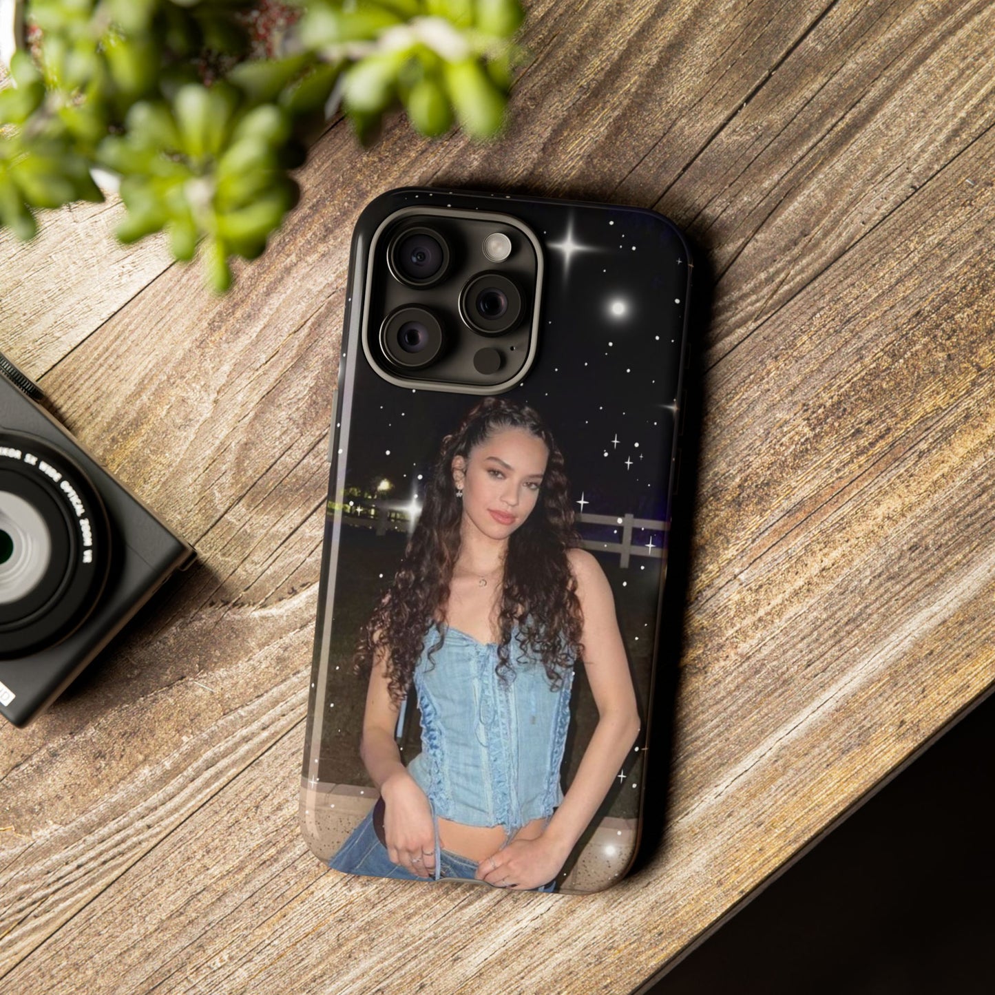 Daniela Phone Case — Glam Night Photo Sparkle Design