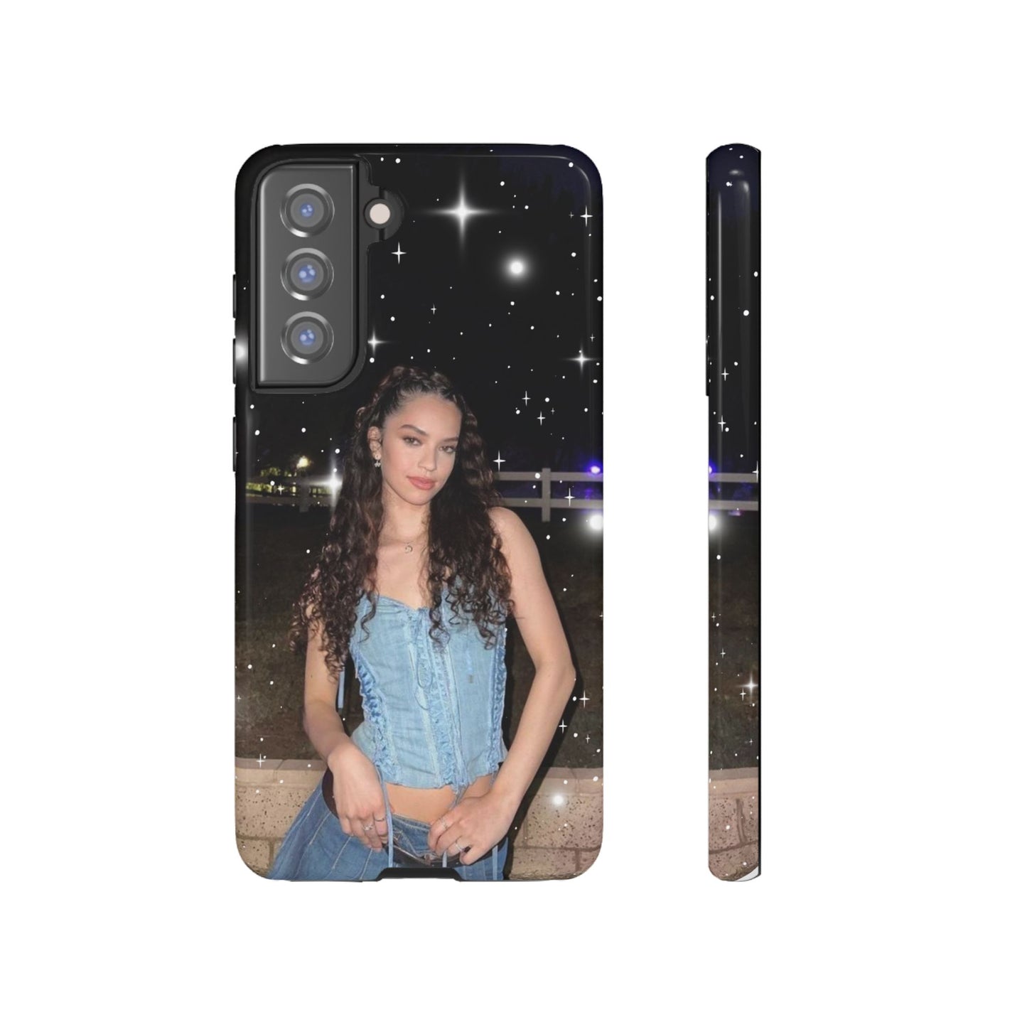 Daniela Phone Case — Glam Night Photo Sparkle Design