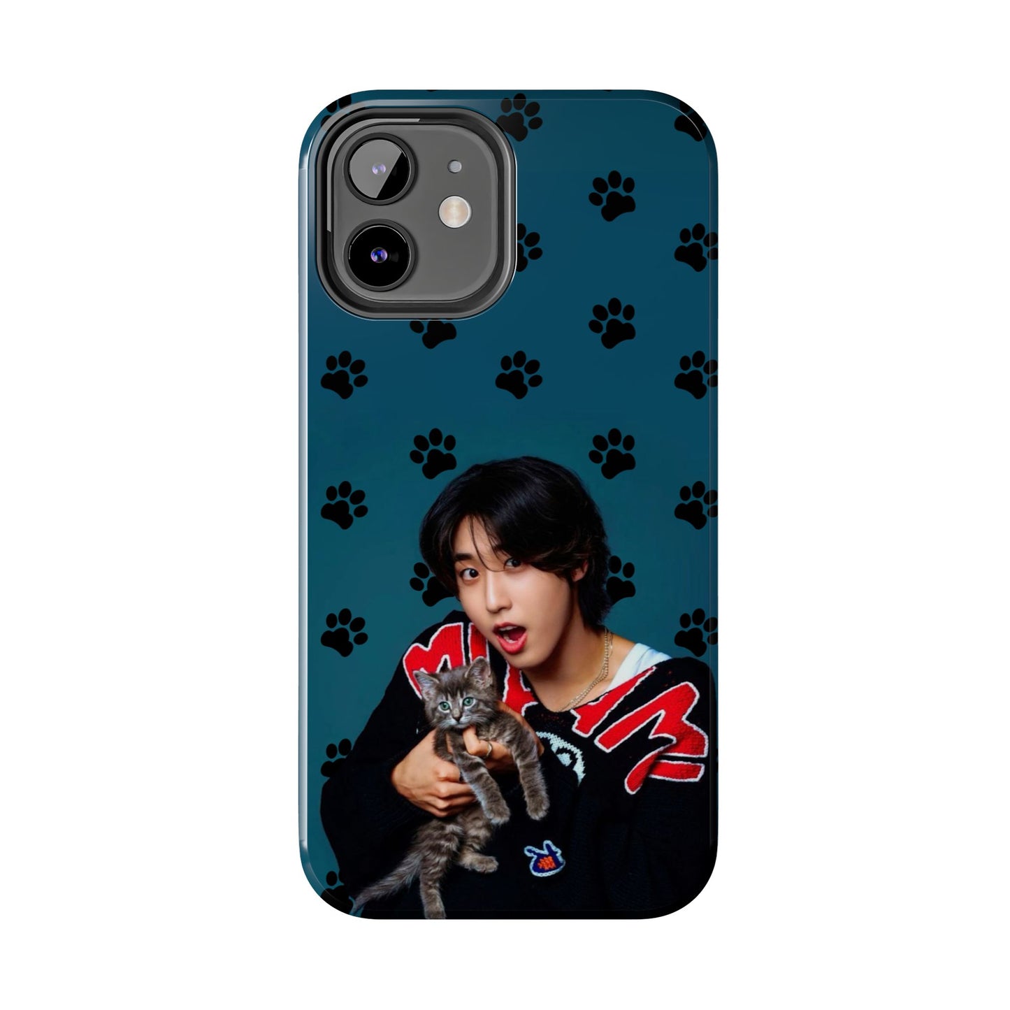 Han Jisung Paw Pattern Tough Phone Case — Photo Graphic Design