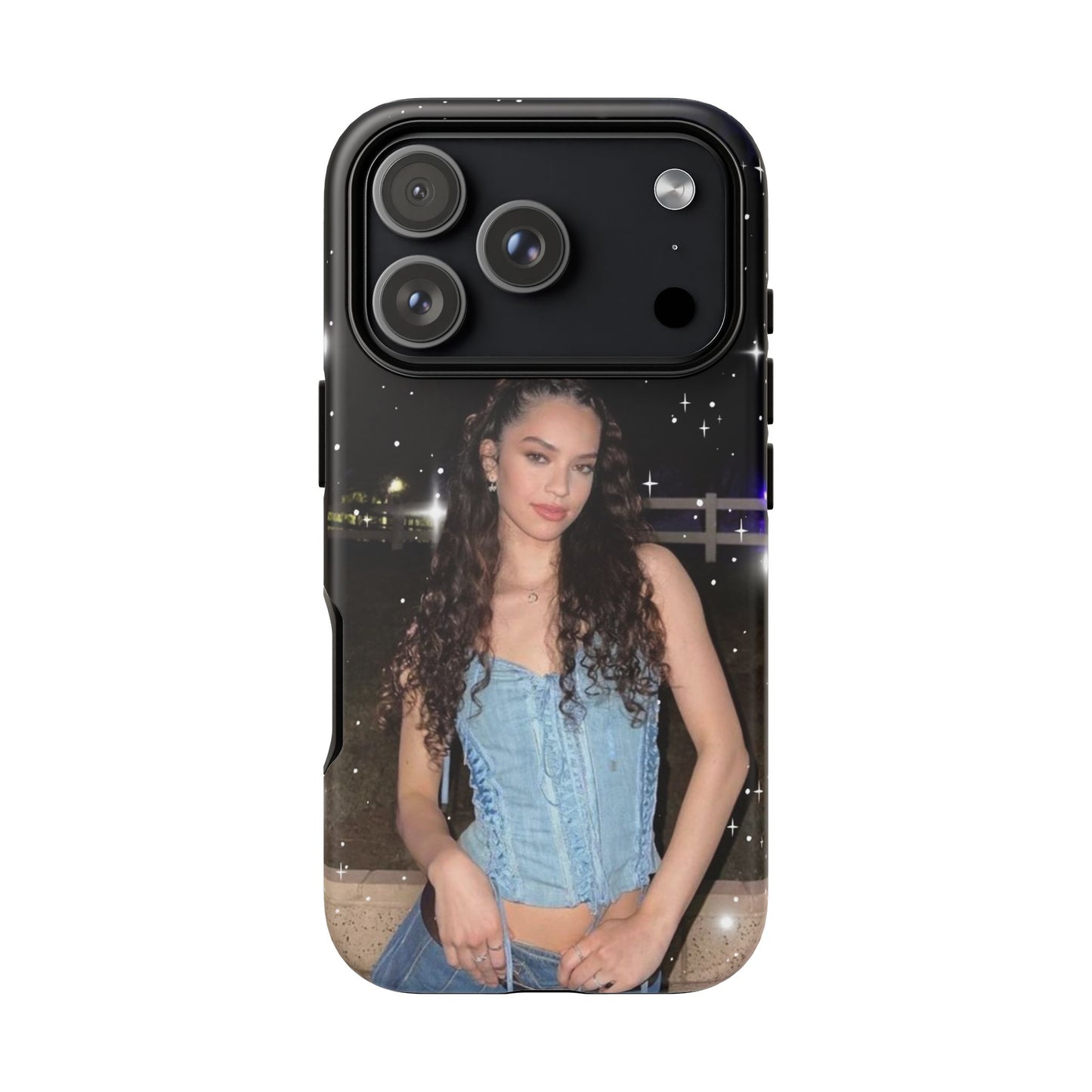 Daniela Phone Case — Glam Night Photo Sparkle Design