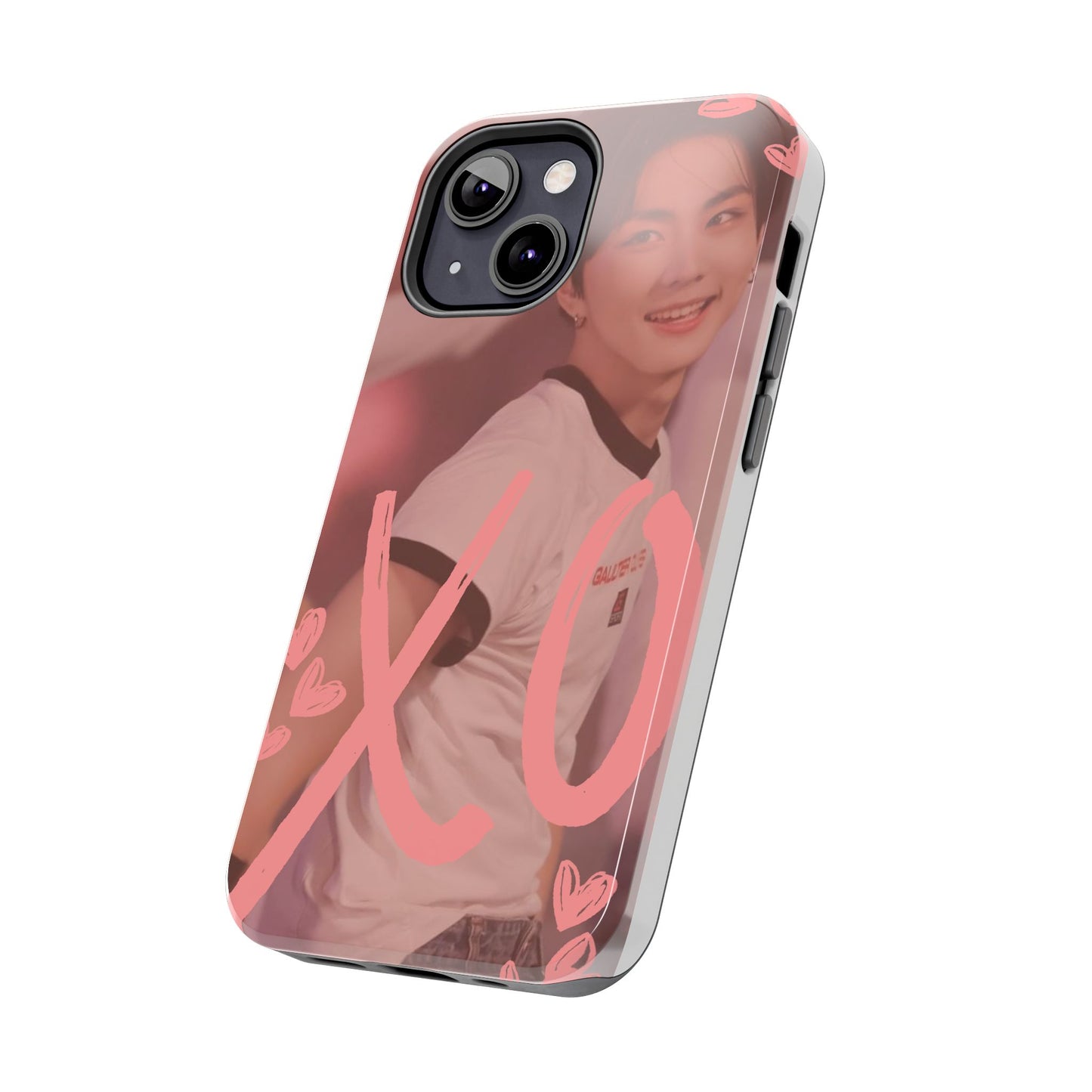 Romantic Jungwon Phone Case featuring 'XO' Design, Cute Gift for Teens, Valentine's Day, Durable Protection, Fashion Accessory, Love Themed