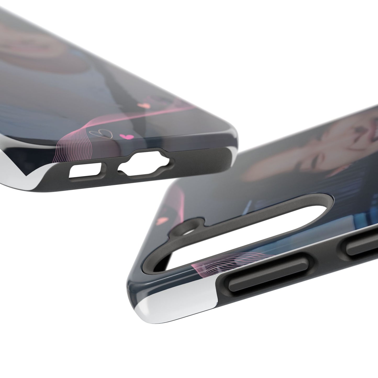 Customizable Phone Case, Cute Phone Cover, Gifts for Teens, Personalized Accessories, Trendy Phone Protection, Heart Design