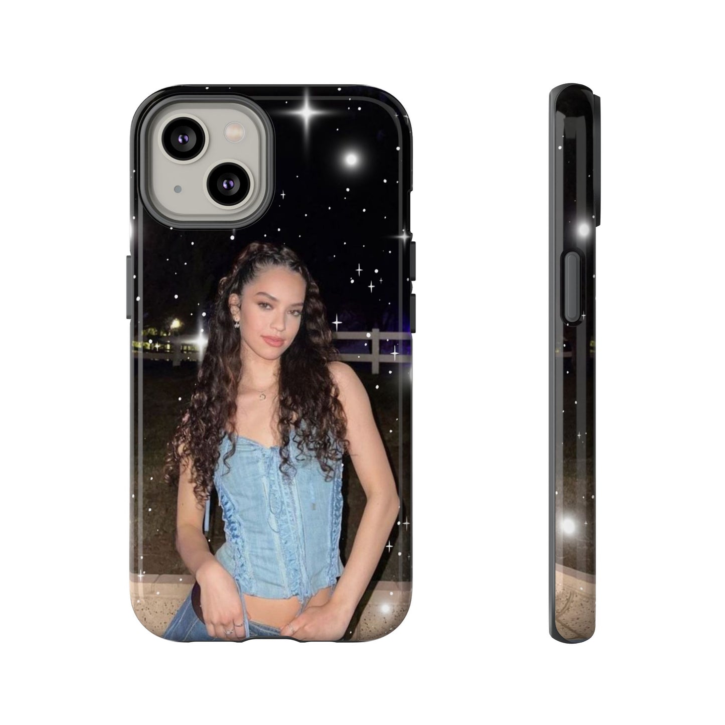 Daniela Phone Case — Glam Night Photo Sparkle Design