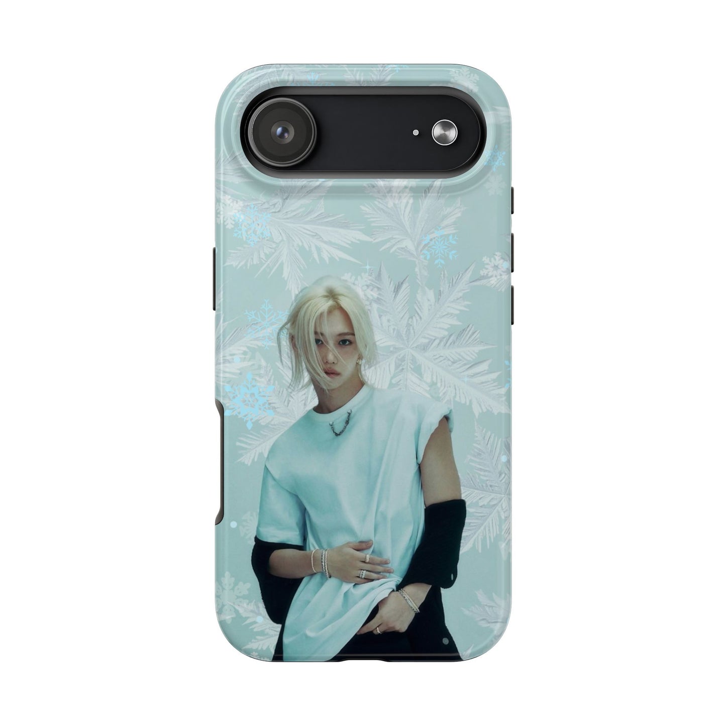 Lee Felix Tough Phone Case — Pastel K-Pop Idol Floral Armor
