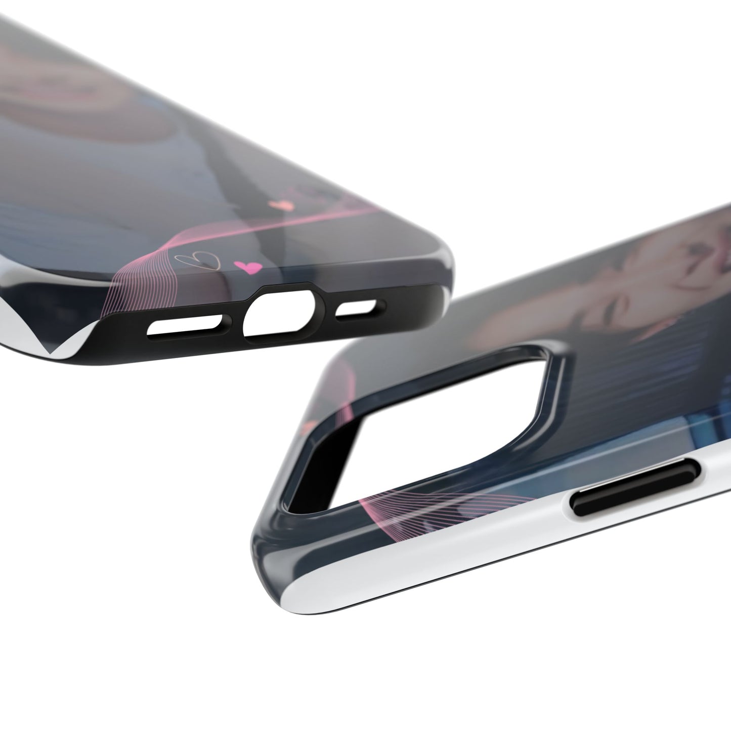 Customizable Phone Case, Cute Phone Cover, Gifts for Teens, Personalized Accessories, Trendy Phone Protection, Heart Design