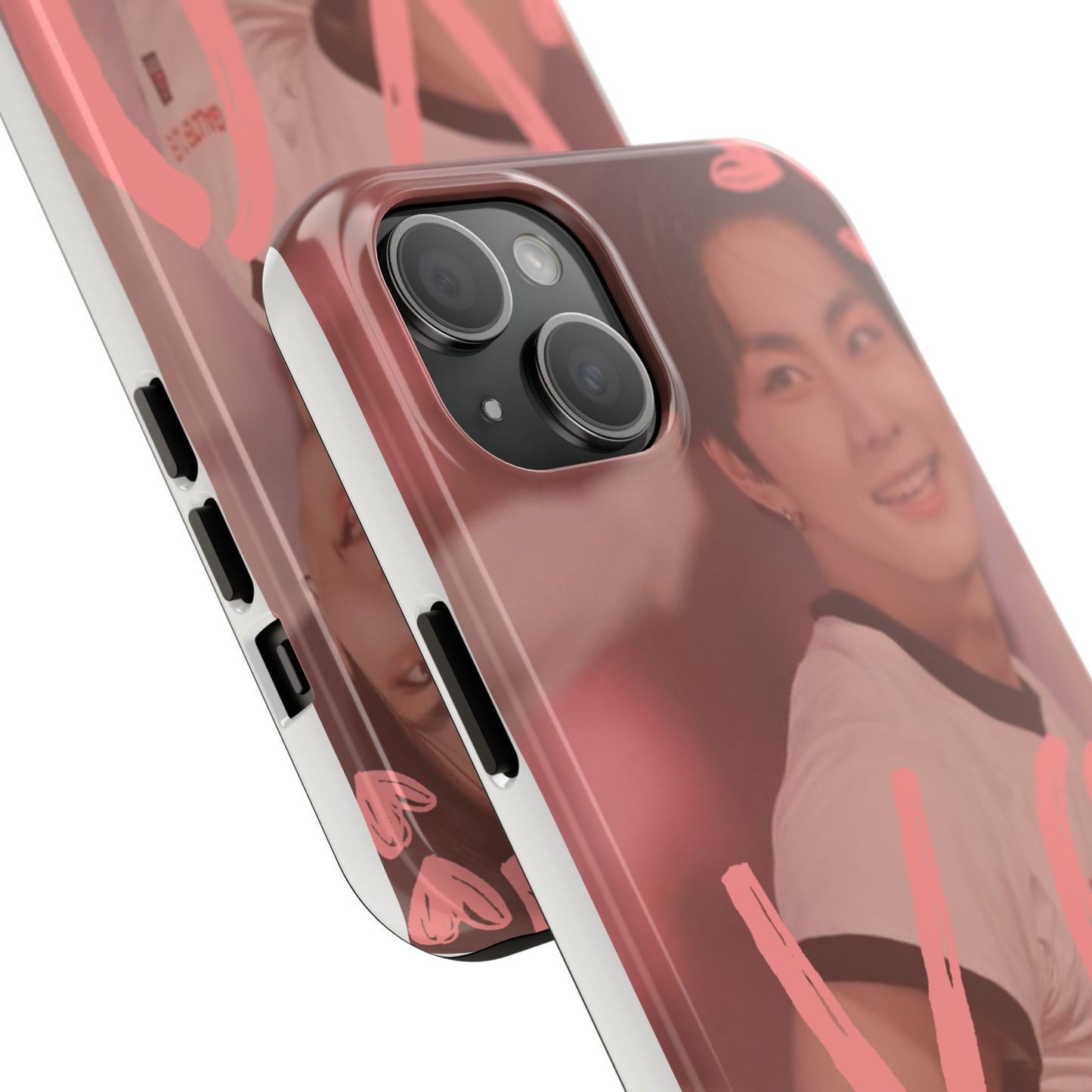 Romantic Jungwon Phone Case featuring 'XO' Design, Cute Gift for Teens, Valentine's Day, Durable Protection, Fashion Accessory, Love Themed