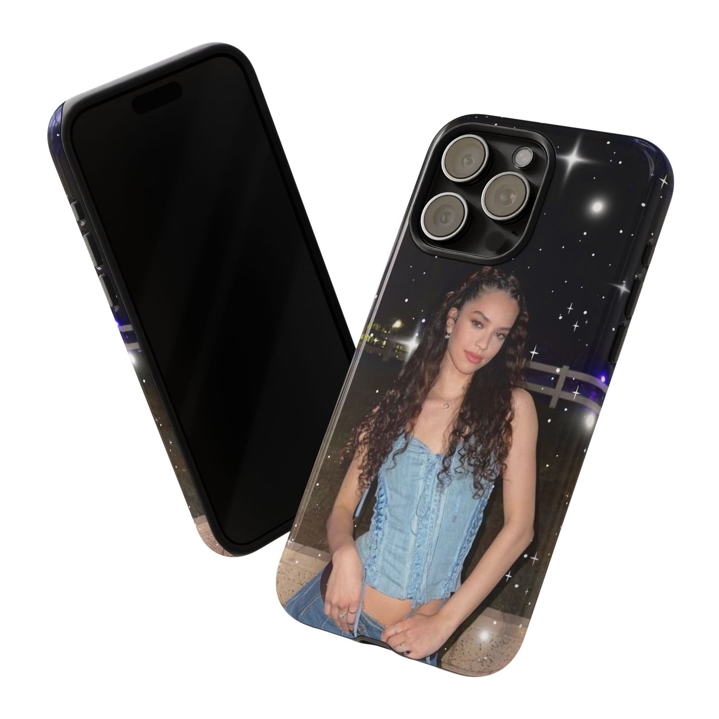 Daniela Phone Case — Glam Night Photo Sparkle Design