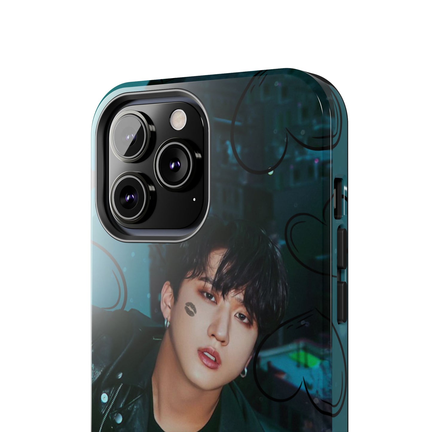 Seo Changbin Tough Phone Case — Moody Teal Portrait Design