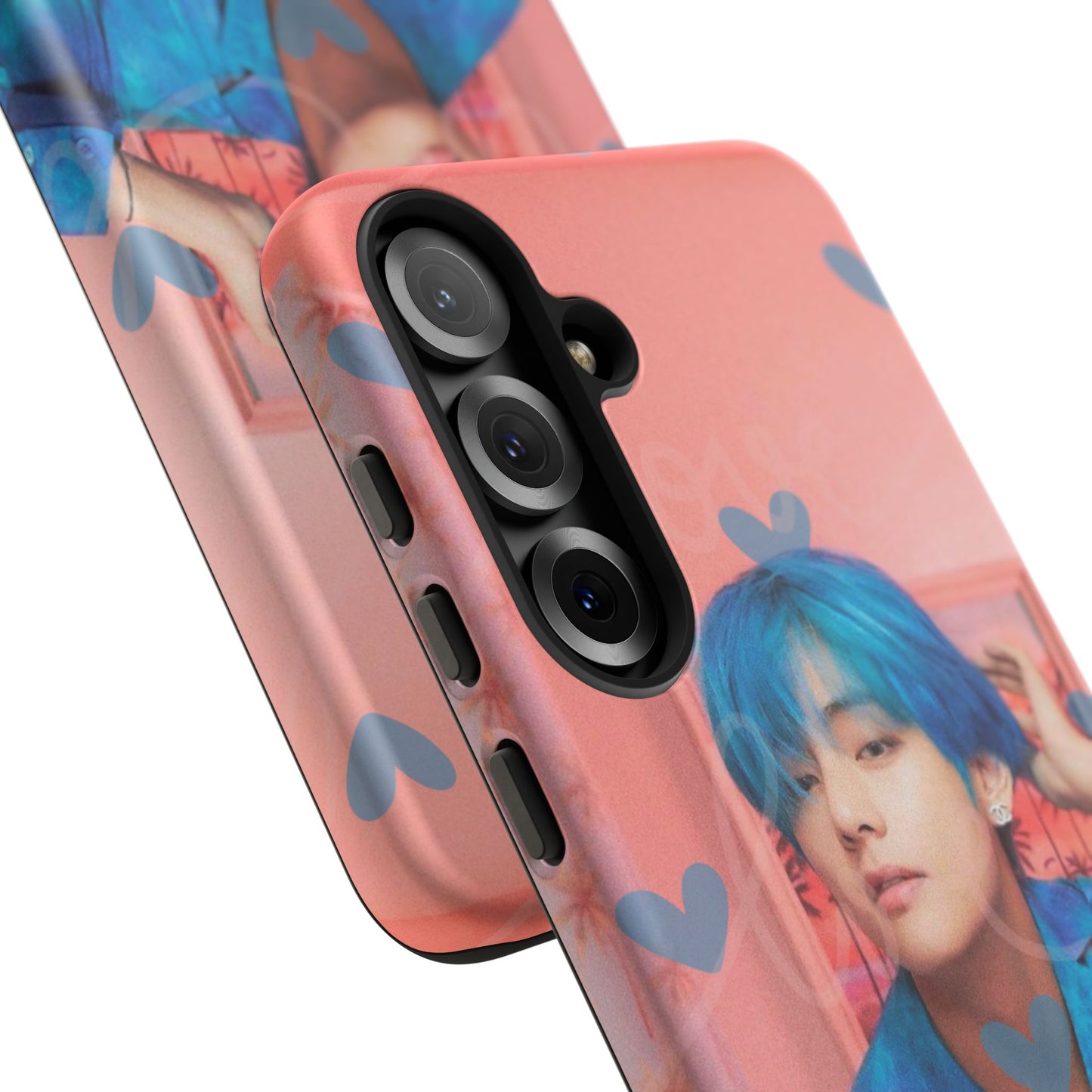 Taehyung Phone Case — Pink Heart/Love Kpop Design