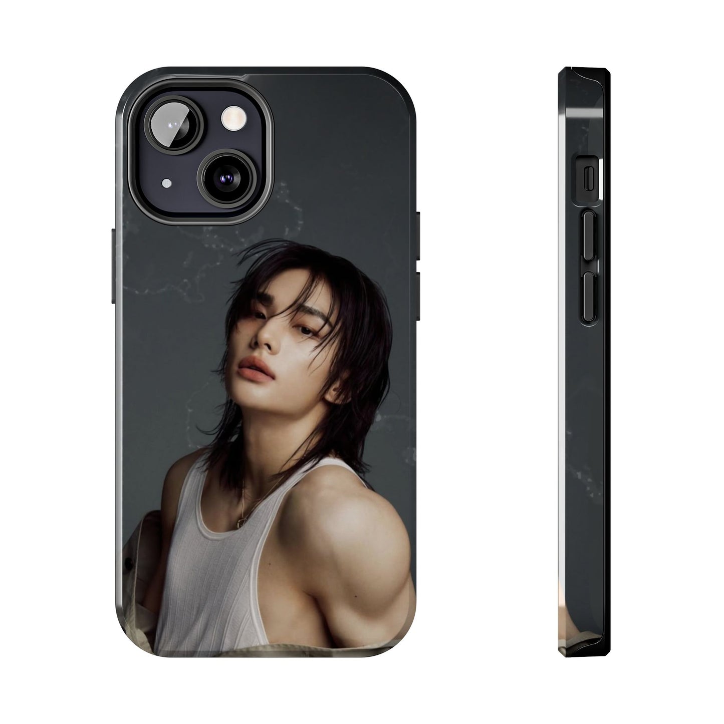 Hyunjin Tough Phone Case — Moody Portrait Slim Protective Case