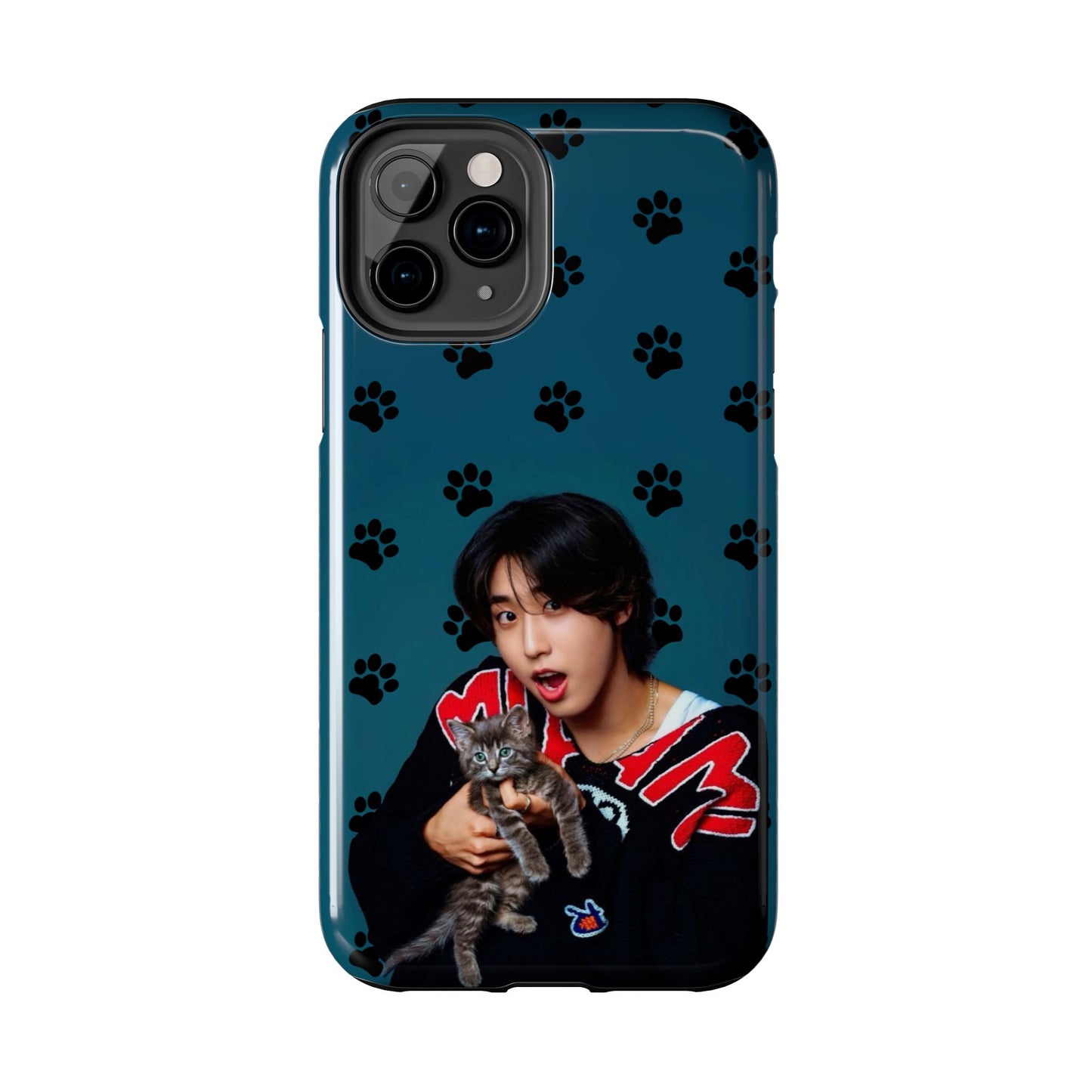 Han Jisung Paw Pattern Tough Phone Case — Photo Graphic Design