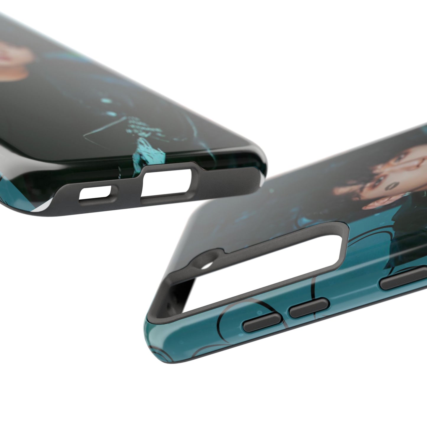 Seo Changbin Tough Phone Case — Moody Teal Portrait Design
