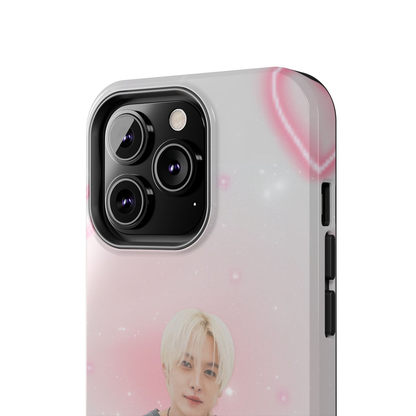 Lee Know Tough Phone Case — Pink Heart Photo Design
