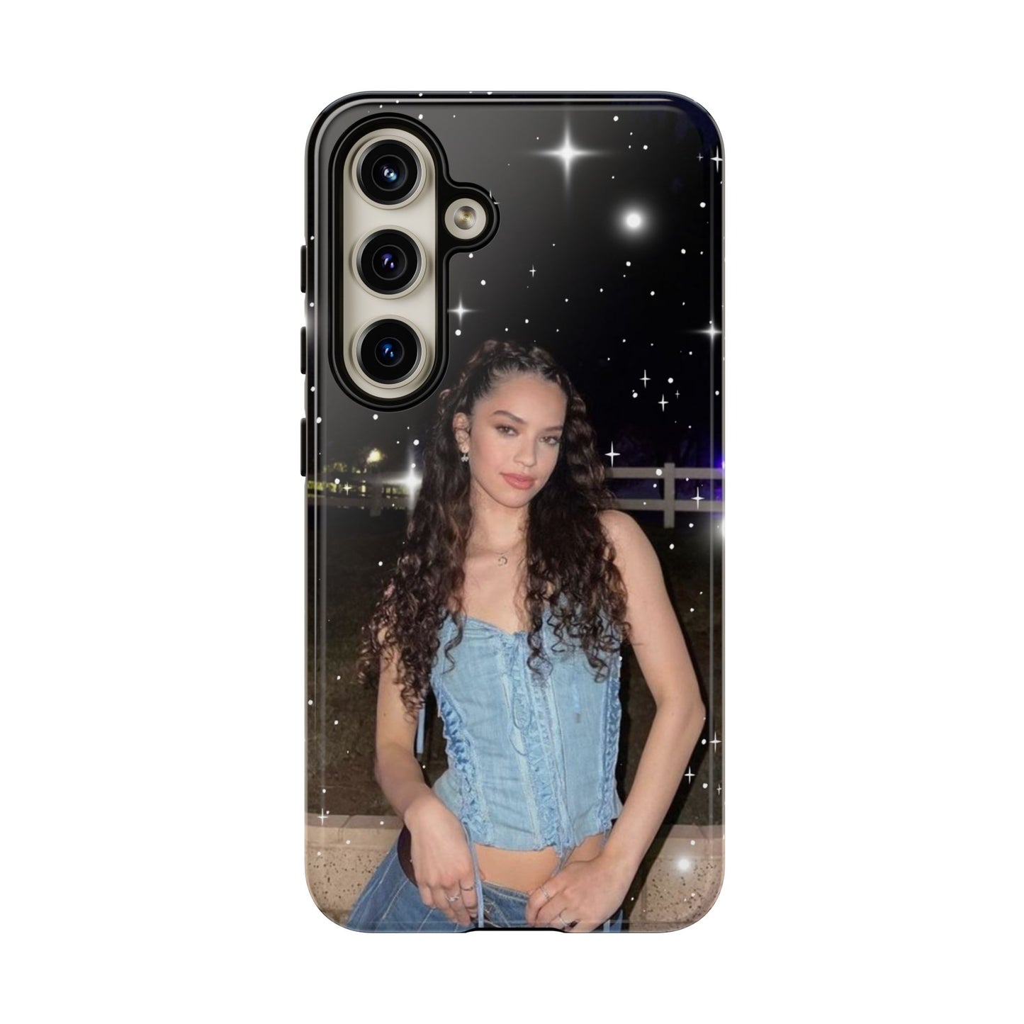 Daniela Phone Case — Glam Night Photo Sparkle Design