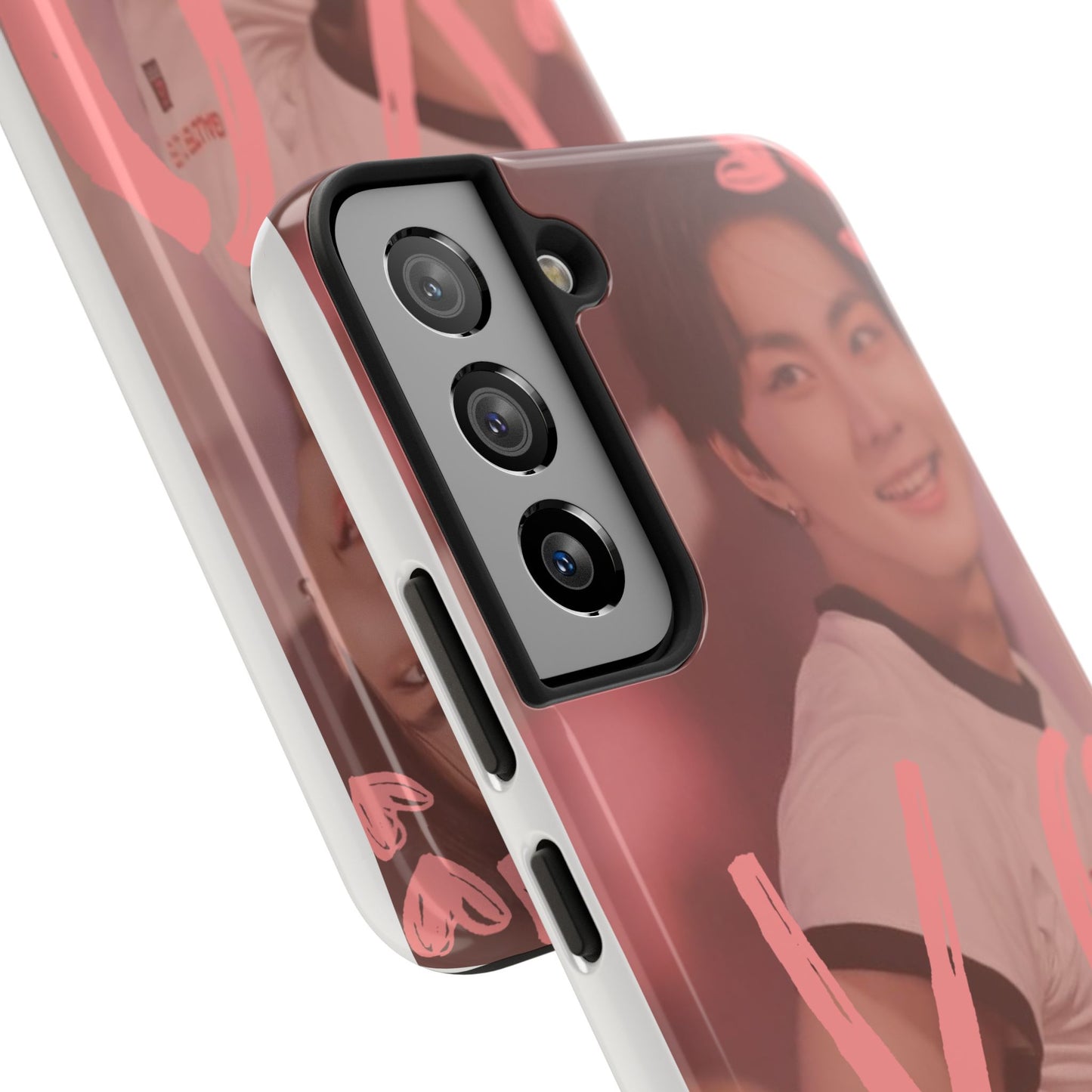 Romantic Jungwon Phone Case featuring 'XO' Design, Cute Gift for Teens, Valentine's Day, Durable Protection, Fashion Accessory, Love Themed