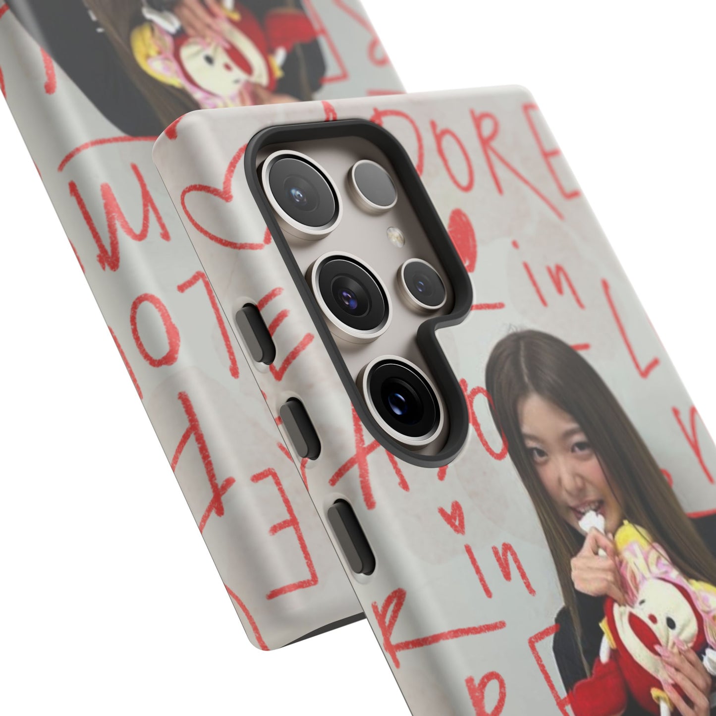Yoonchae Phone Case — Adore Graffiti Heart Background