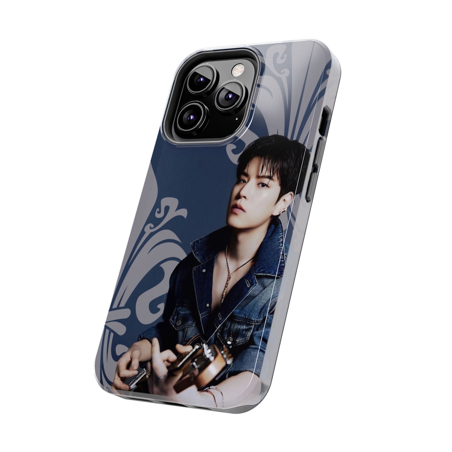 Kim Seungmin Tough Phone Case — Vintage Floral Portrait Design