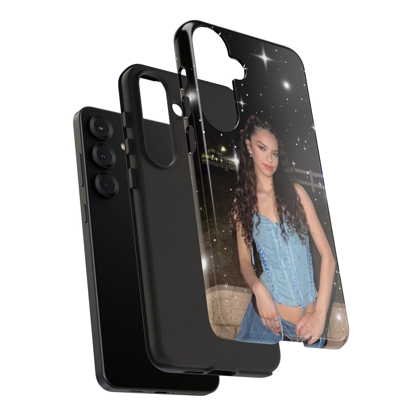 Daniela Phone Case — Glam Night Photo Sparkle Design