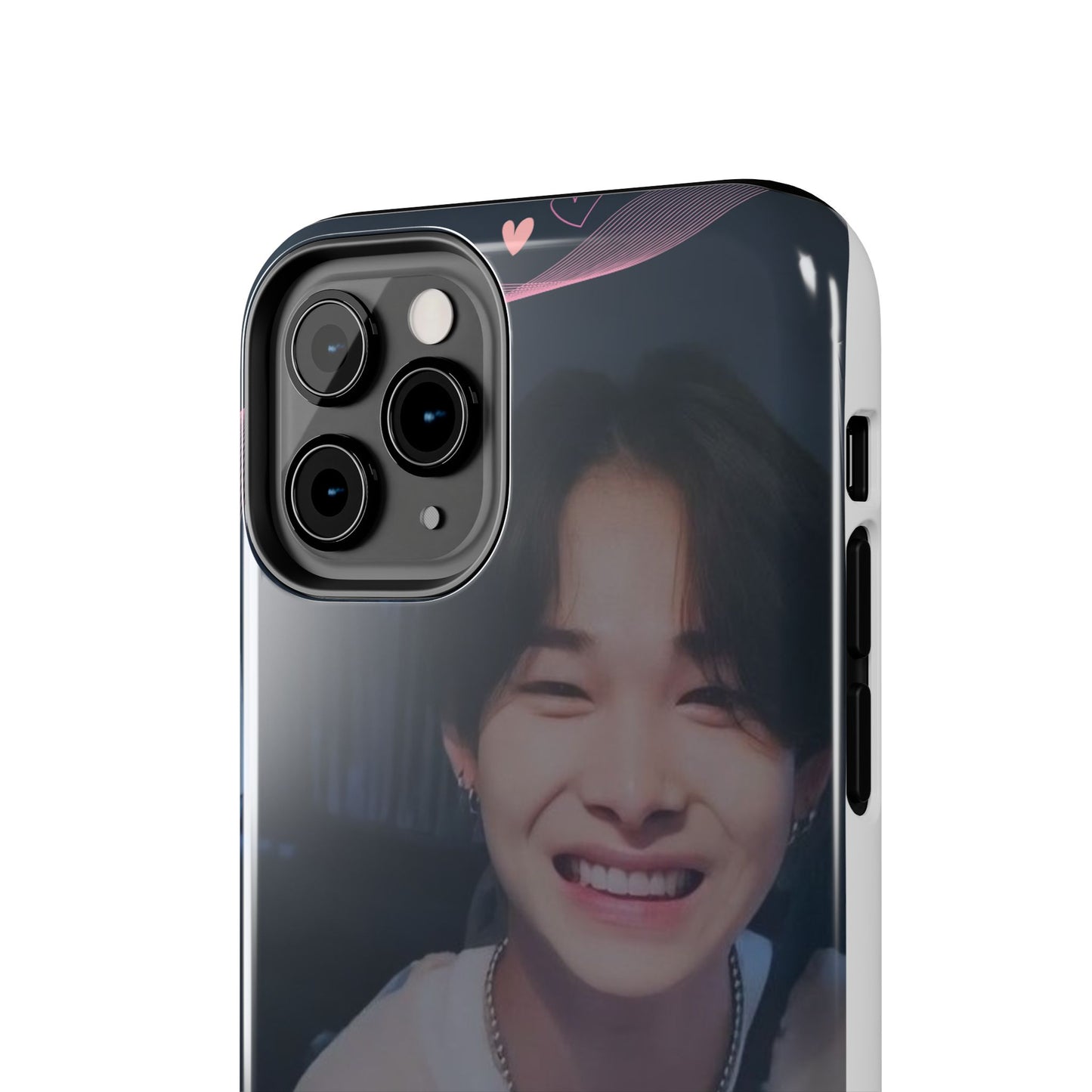 Customizable Phone Case, Cute Phone Cover, Gifts for Teens, Personalized Accessories, Trendy Phone Protection, Heart Design