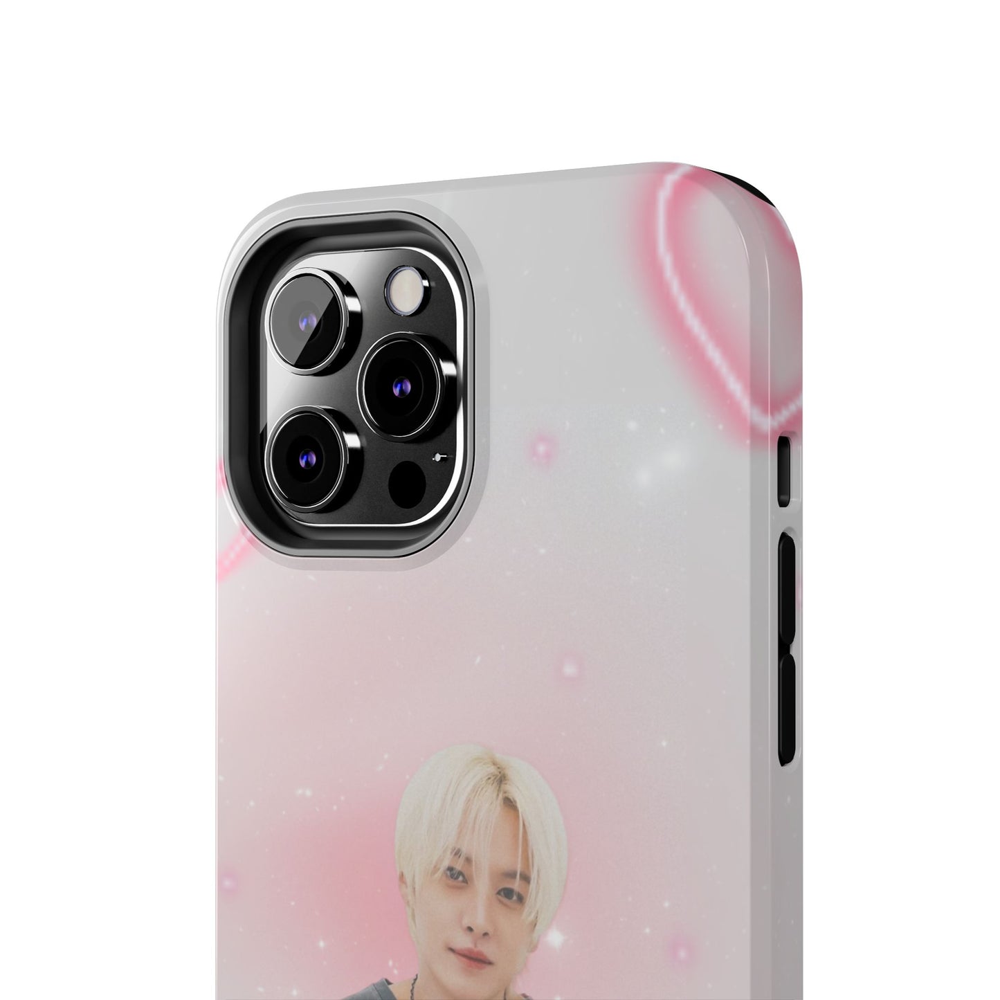 Lee Know Tough Phone Case — Pink Heart Photo Design
