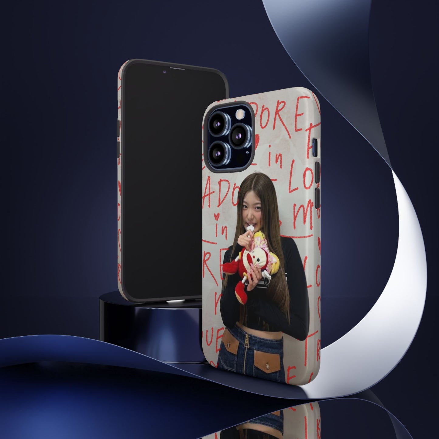 Yoonchae Phone Case — Adore Graffiti Heart Background