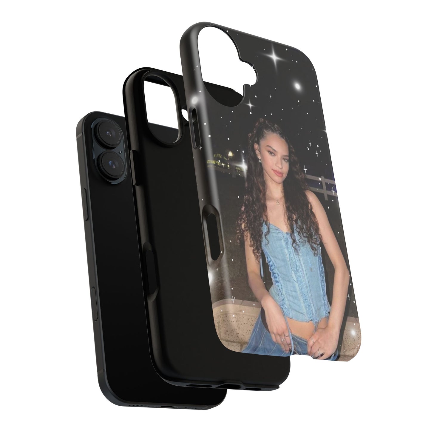 Daniela Phone Case — Glam Night Photo Sparkle Design