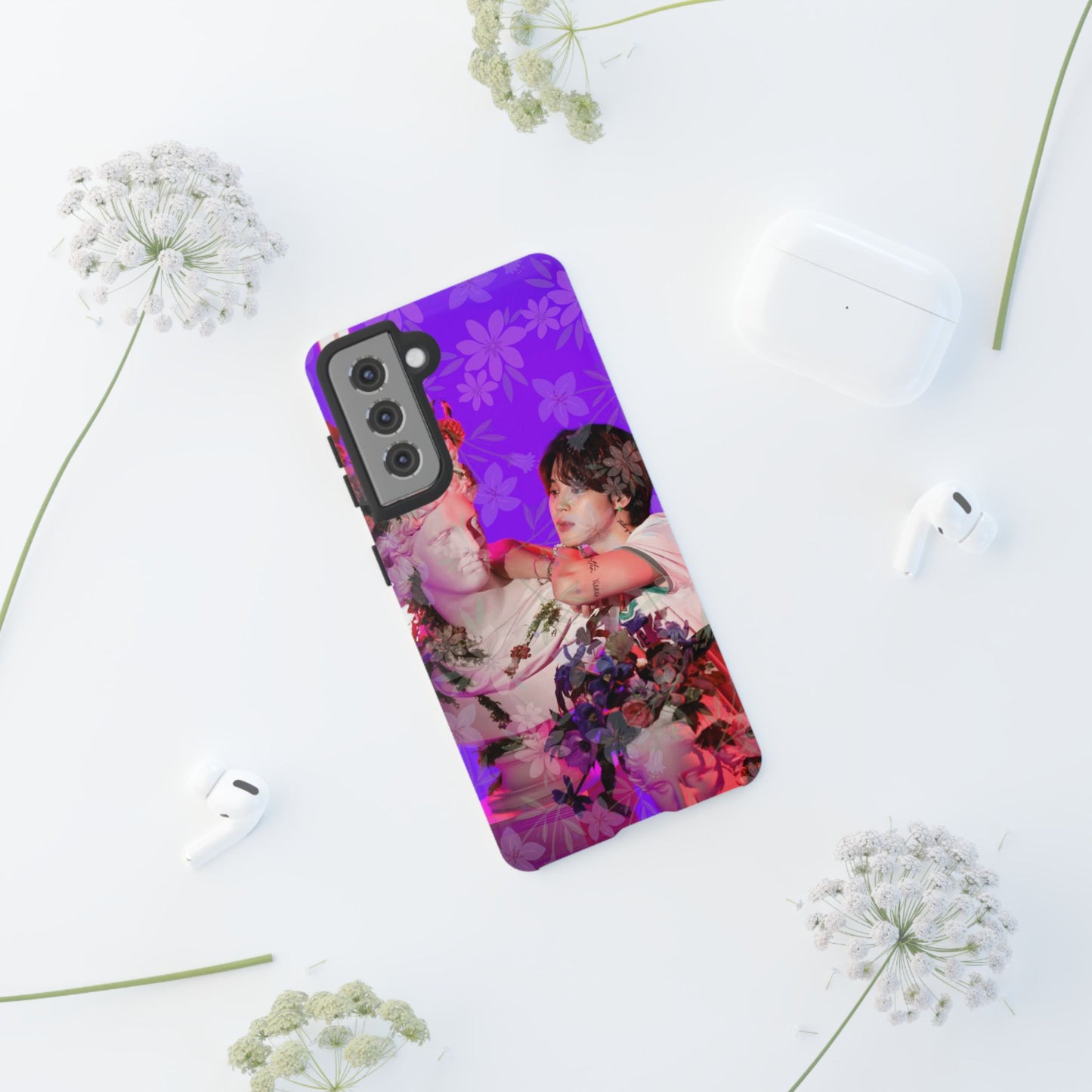Park Jimin Phone Case — Retro Floral Phone Cover