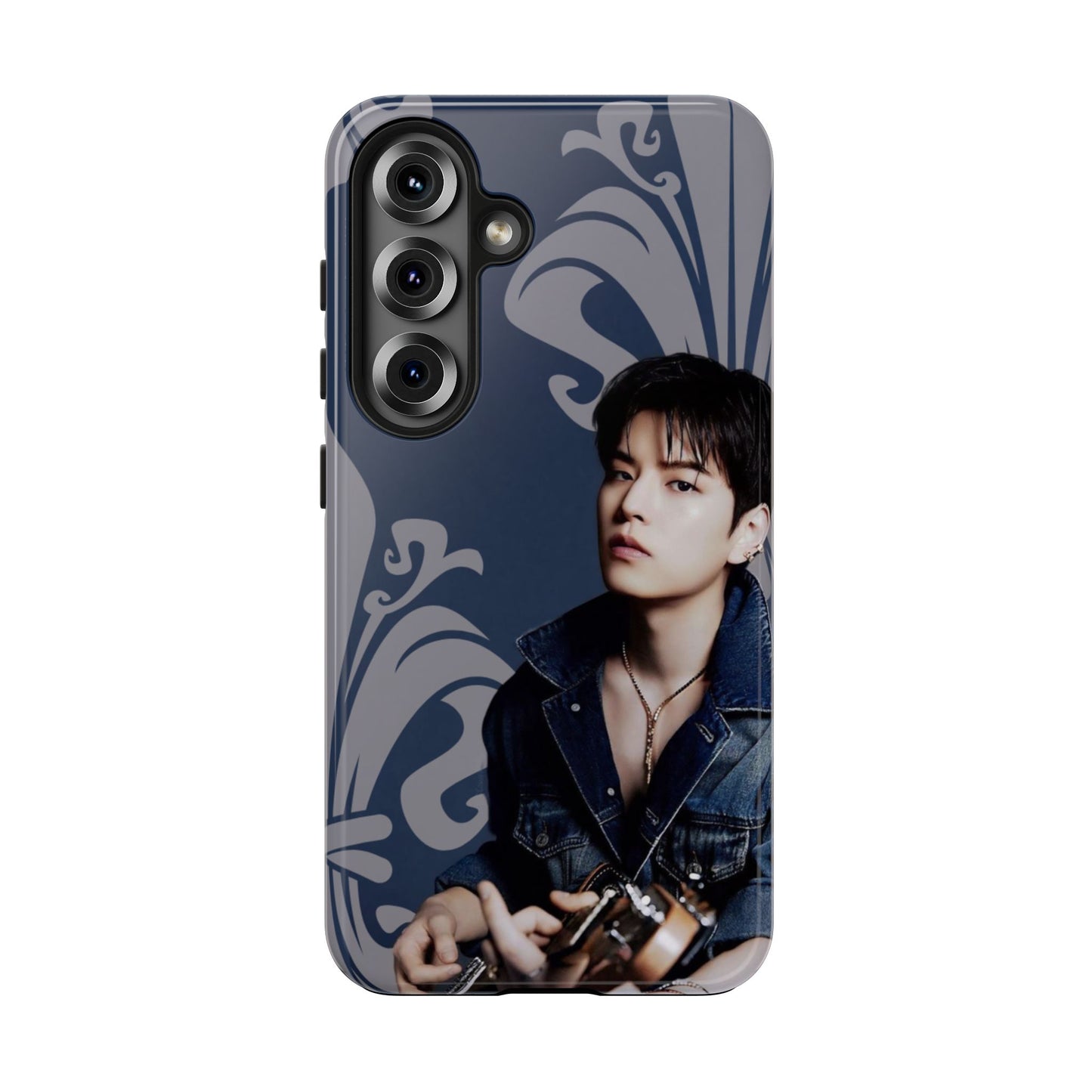 Kim Seungmin Tough Phone Case — Vintage Floral Portrait Design