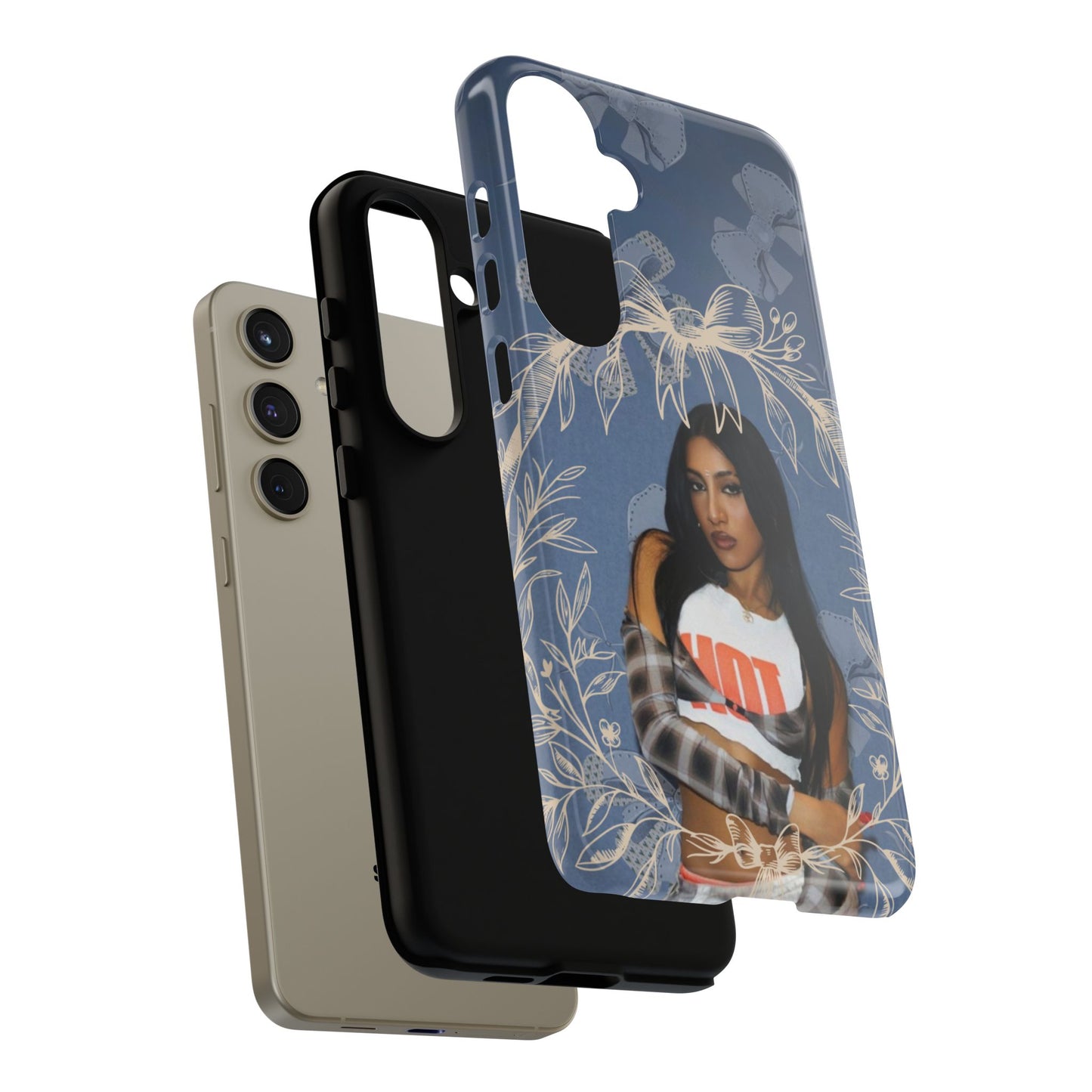 Lara Tough Phone Case — Protective Slim Case with Bow Wreath Design