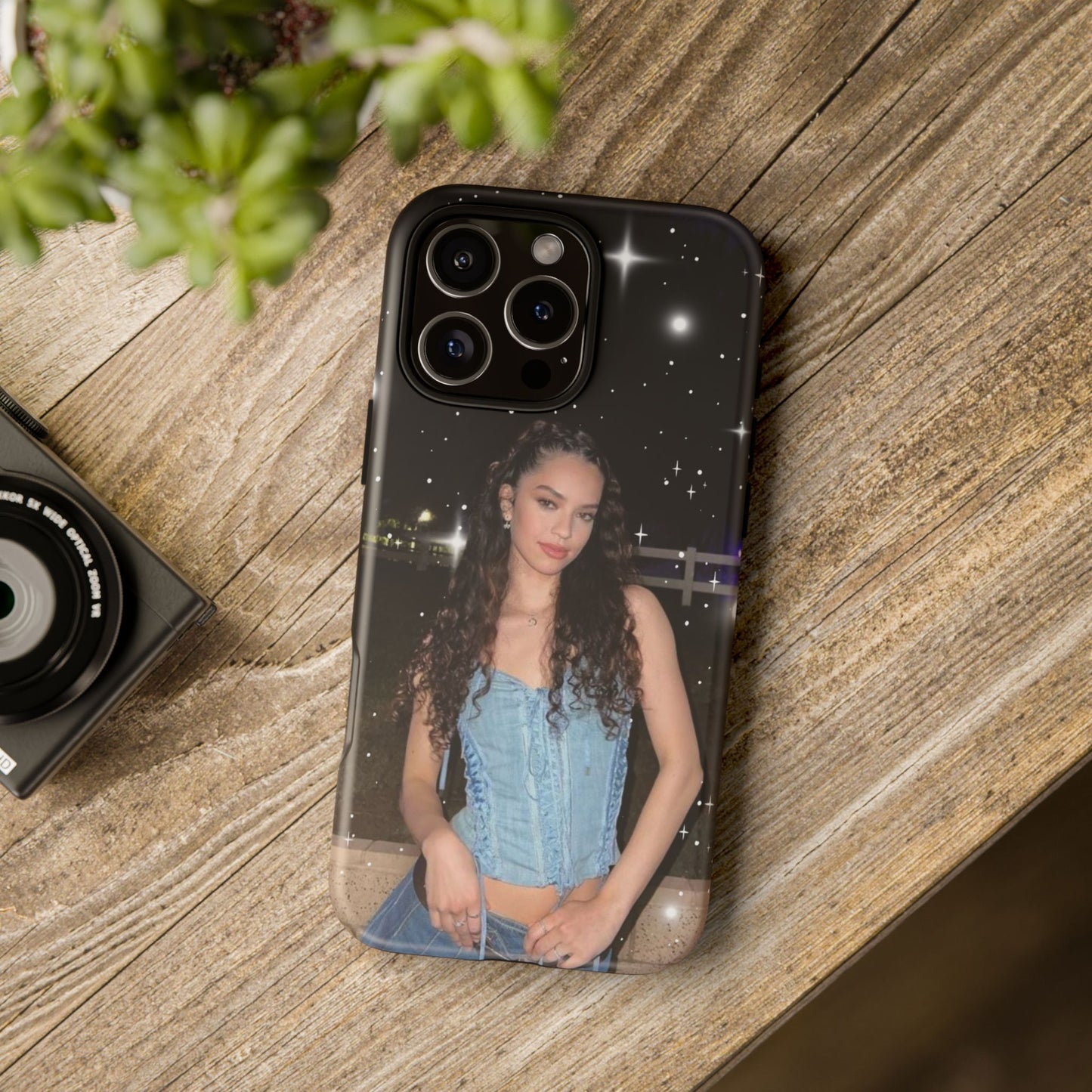 Daniela Phone Case — Glam Night Photo Sparkle Design