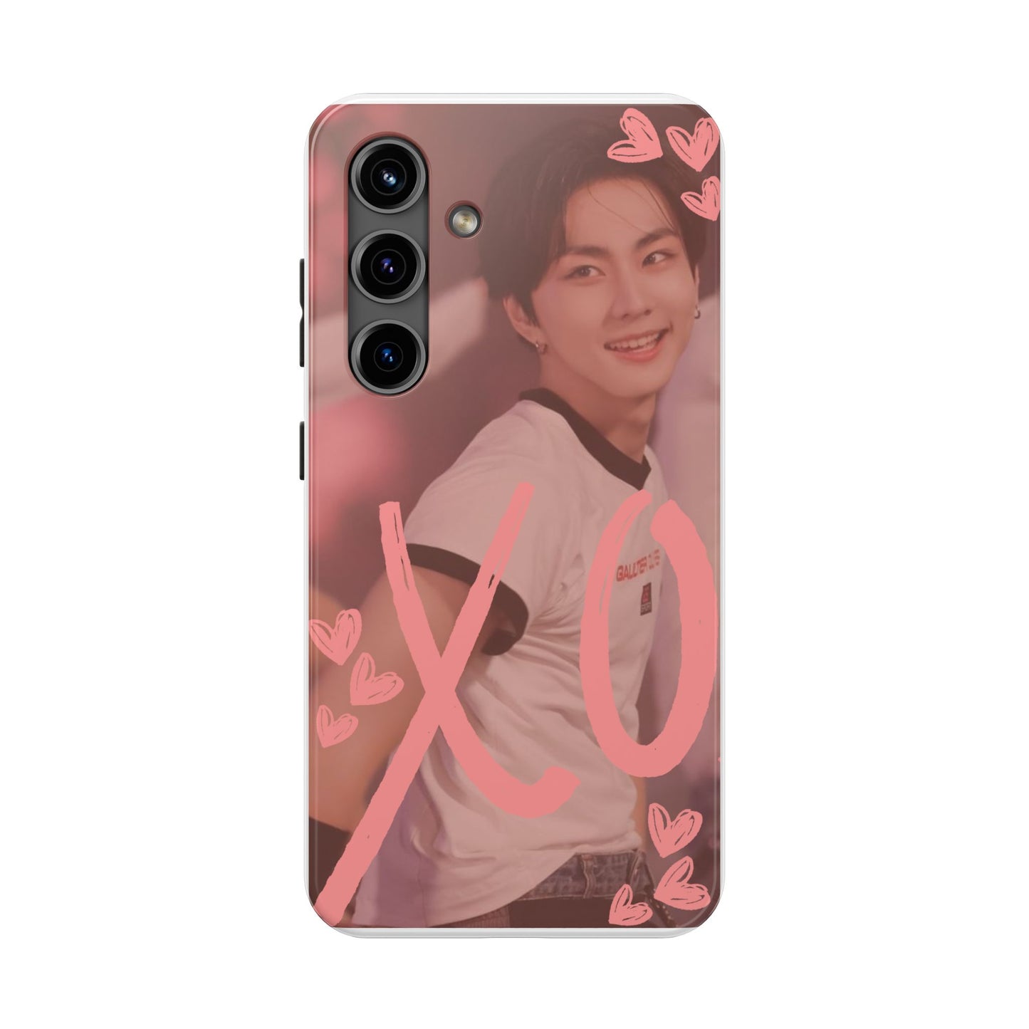 Romantic Jungwon Phone Case featuring 'XO' Design, Cute Gift for Teens, Valentine's Day, Durable Protection, Fashion Accessory, Love Themed