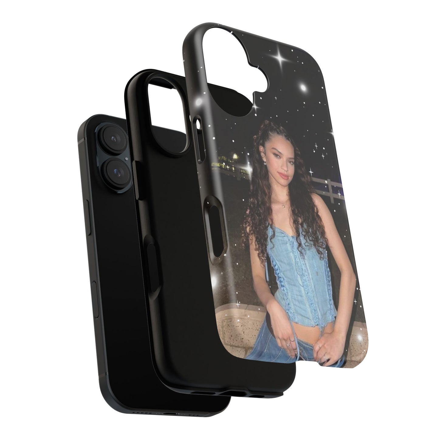 Daniela Phone Case — Glam Night Photo Sparkle Design