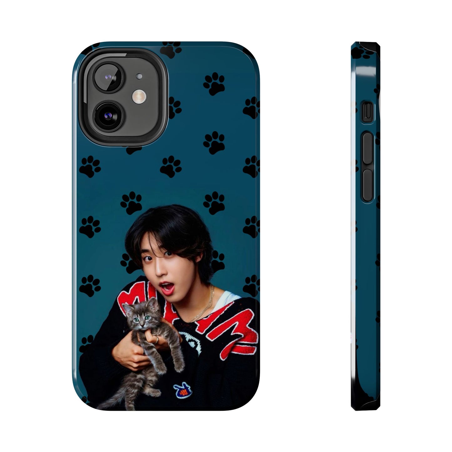 Han Jisung Paw Pattern Tough Phone Case — Photo Graphic Design