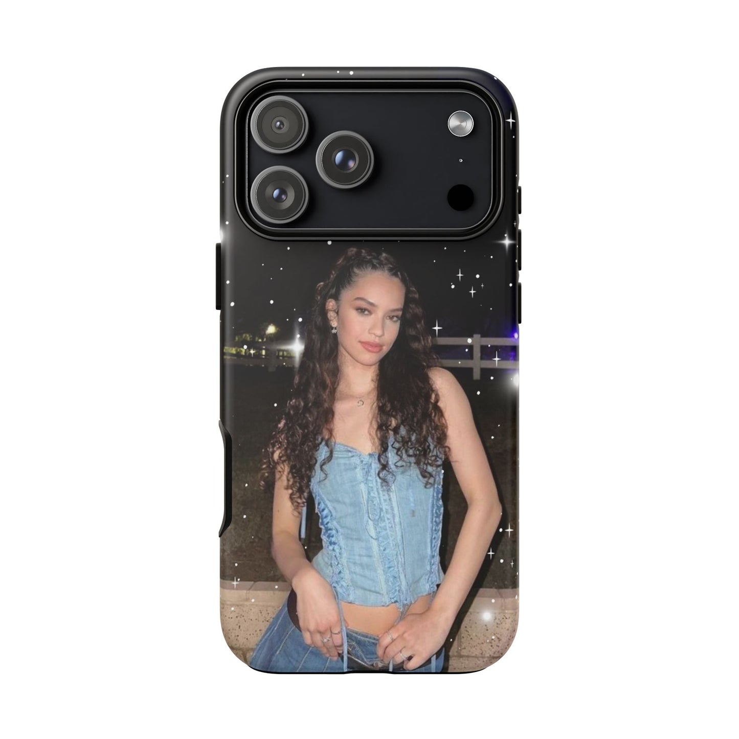 Daniela Phone Case — Glam Night Photo Sparkle Design