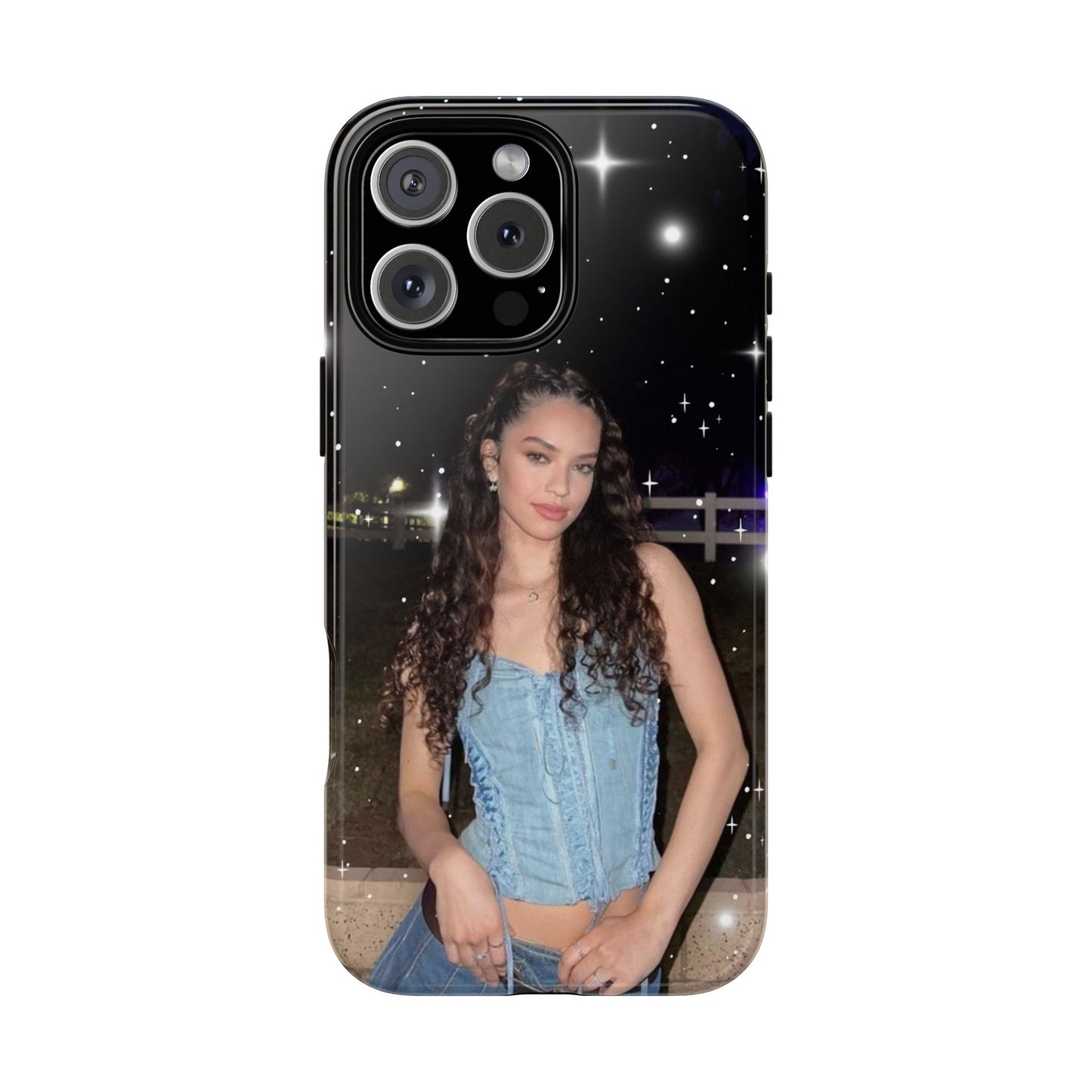 Daniela Phone Case — Glam Night Photo Sparkle Design