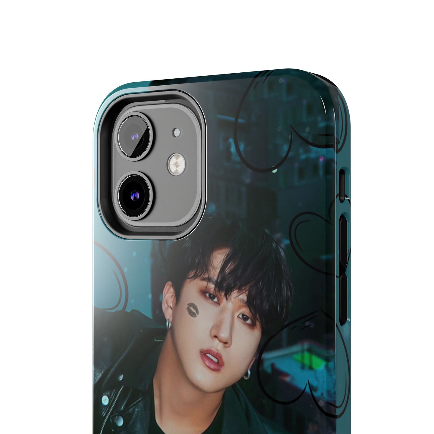 Seo Changbin Tough Phone Case — Moody Teal Portrait Design
