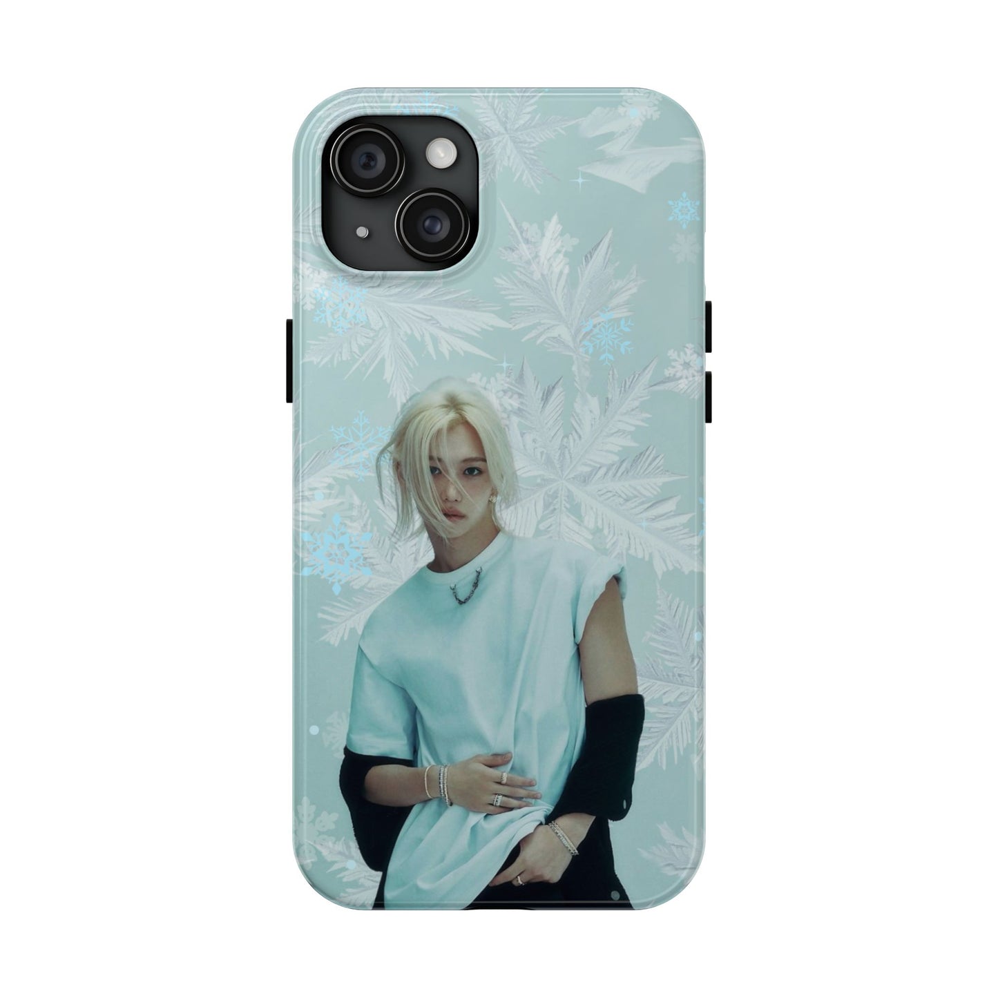 Lee Felix Tough Phone Case — Pastel K-Pop Idol Floral Armor