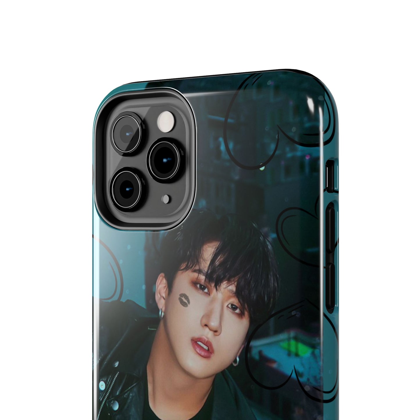 Seo Changbin Tough Phone Case — Moody Teal Portrait Design
