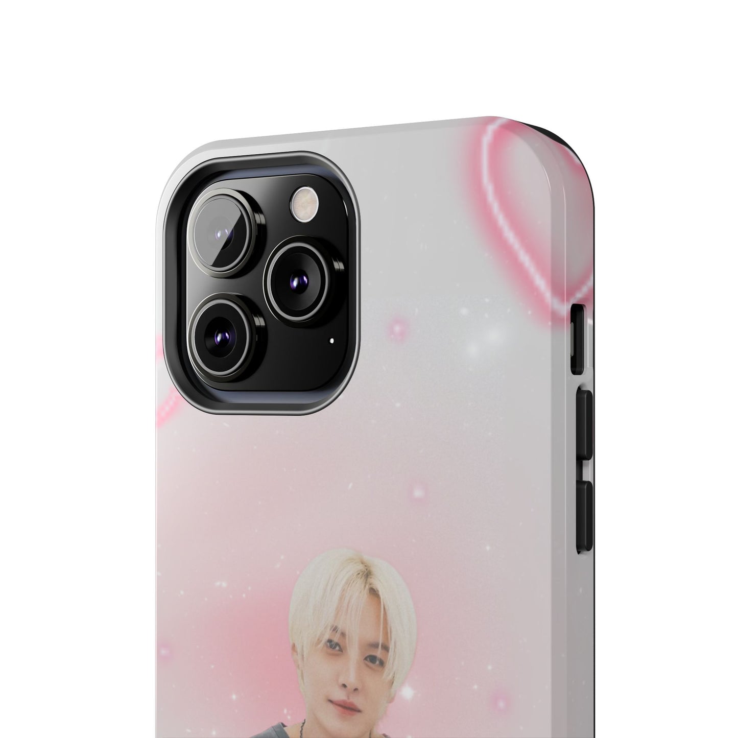 Lee Know Tough Phone Case — Pink Heart Photo Design