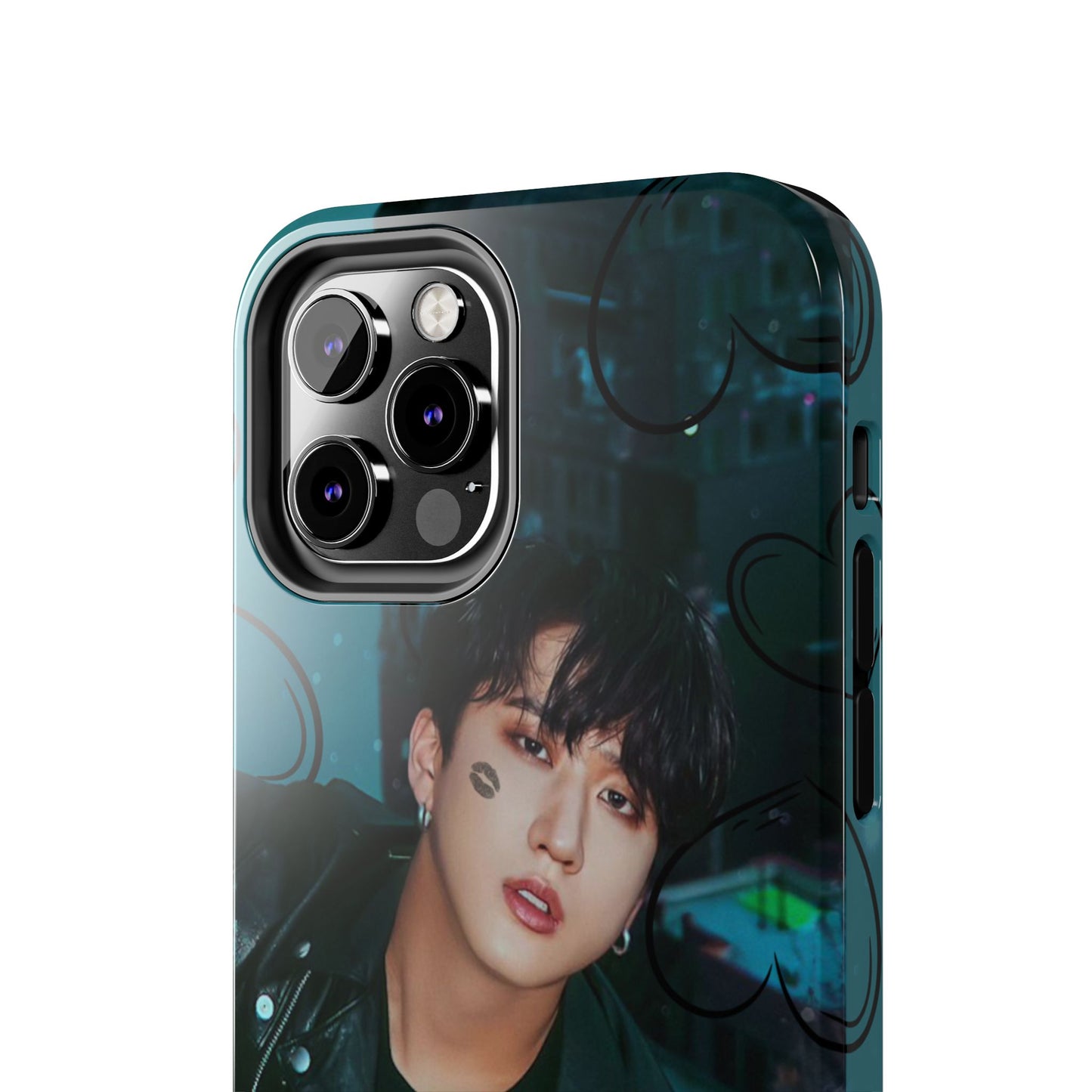 Seo Changbin Tough Phone Case — Moody Teal Portrait Design